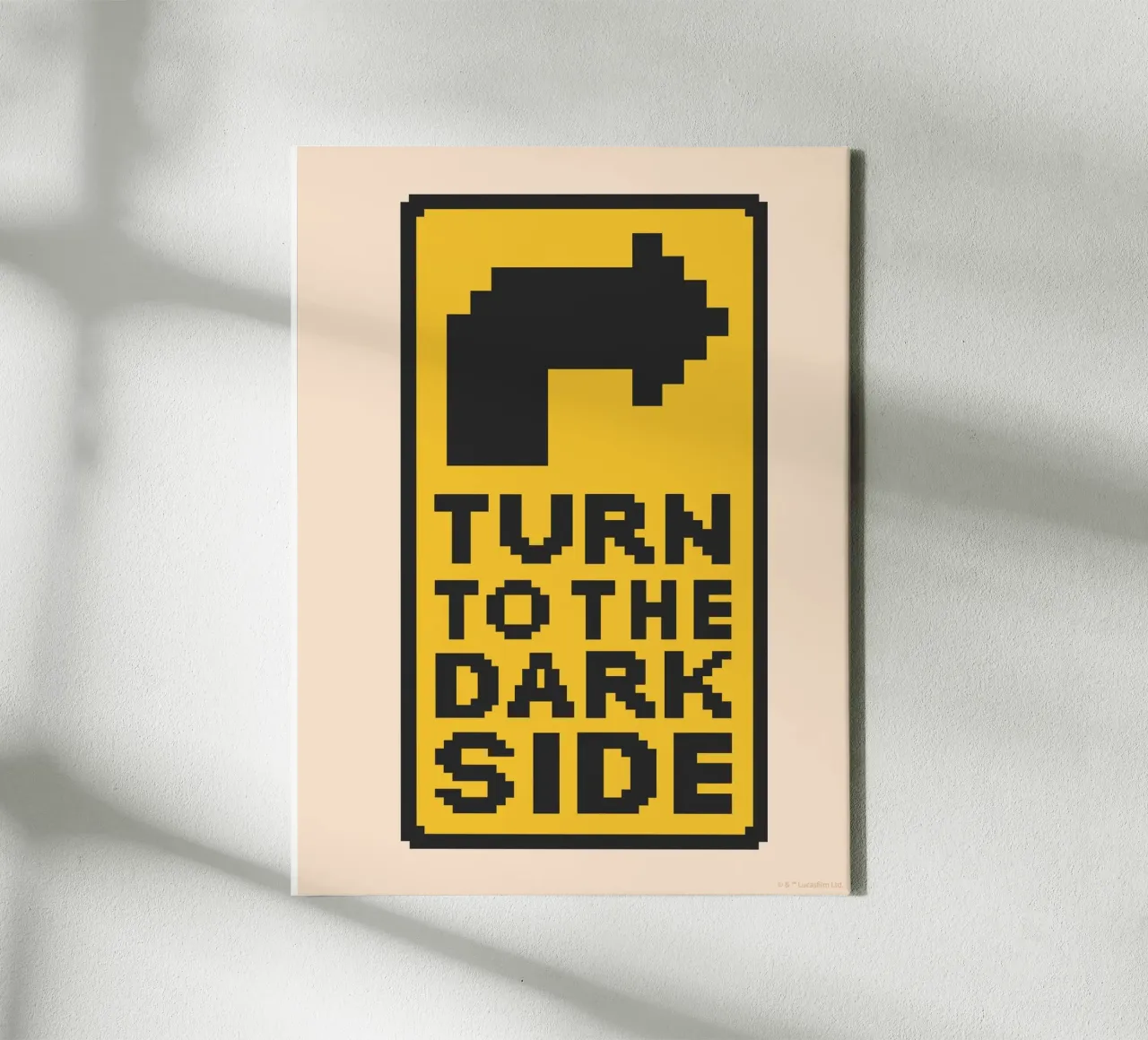 TURN TO THE DARK SIDE tela con Cornice a cassetta da Star Wars