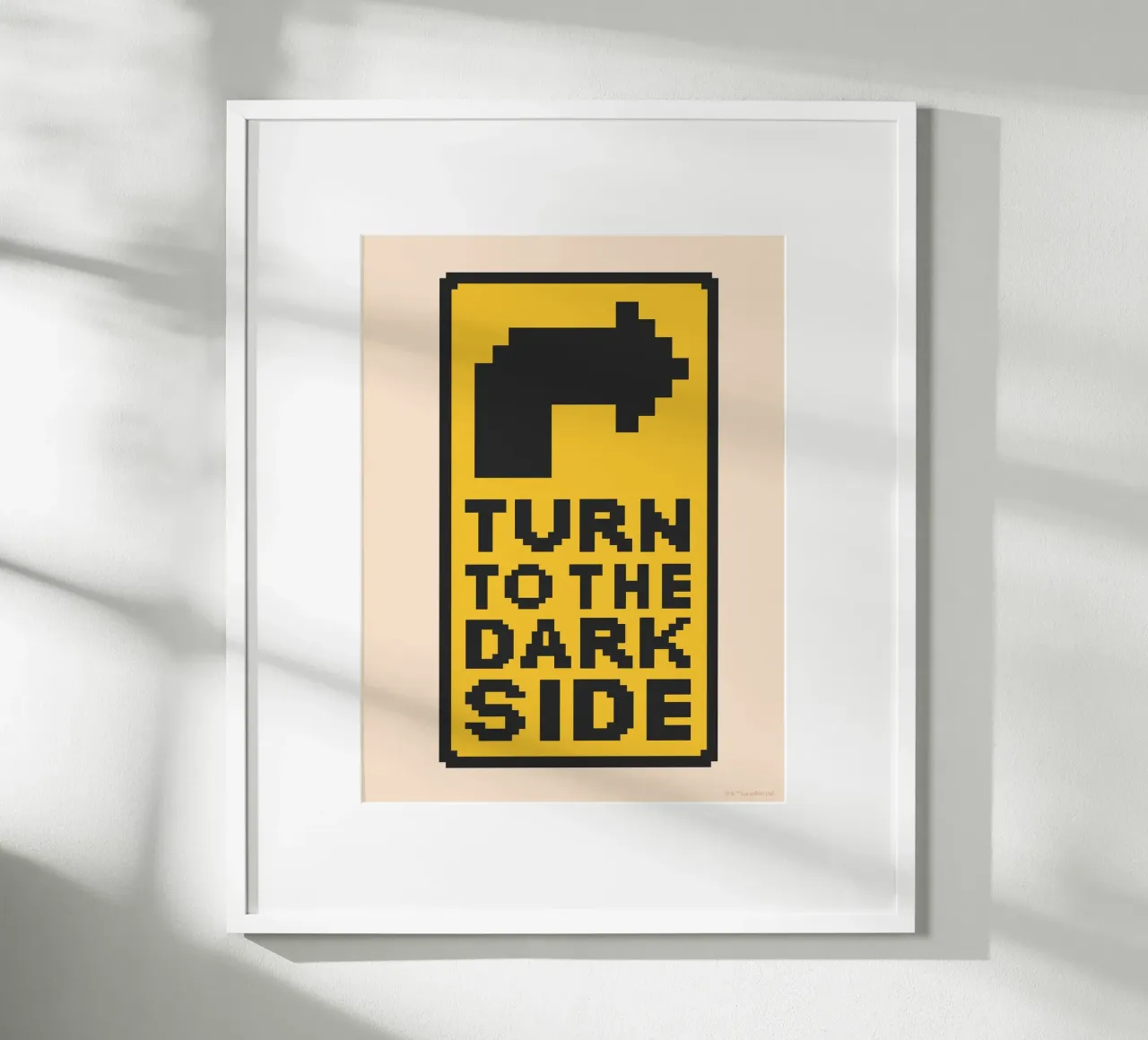 TURN TO THE DARK SIDE poster con telaio in alluminio da Star Wars
