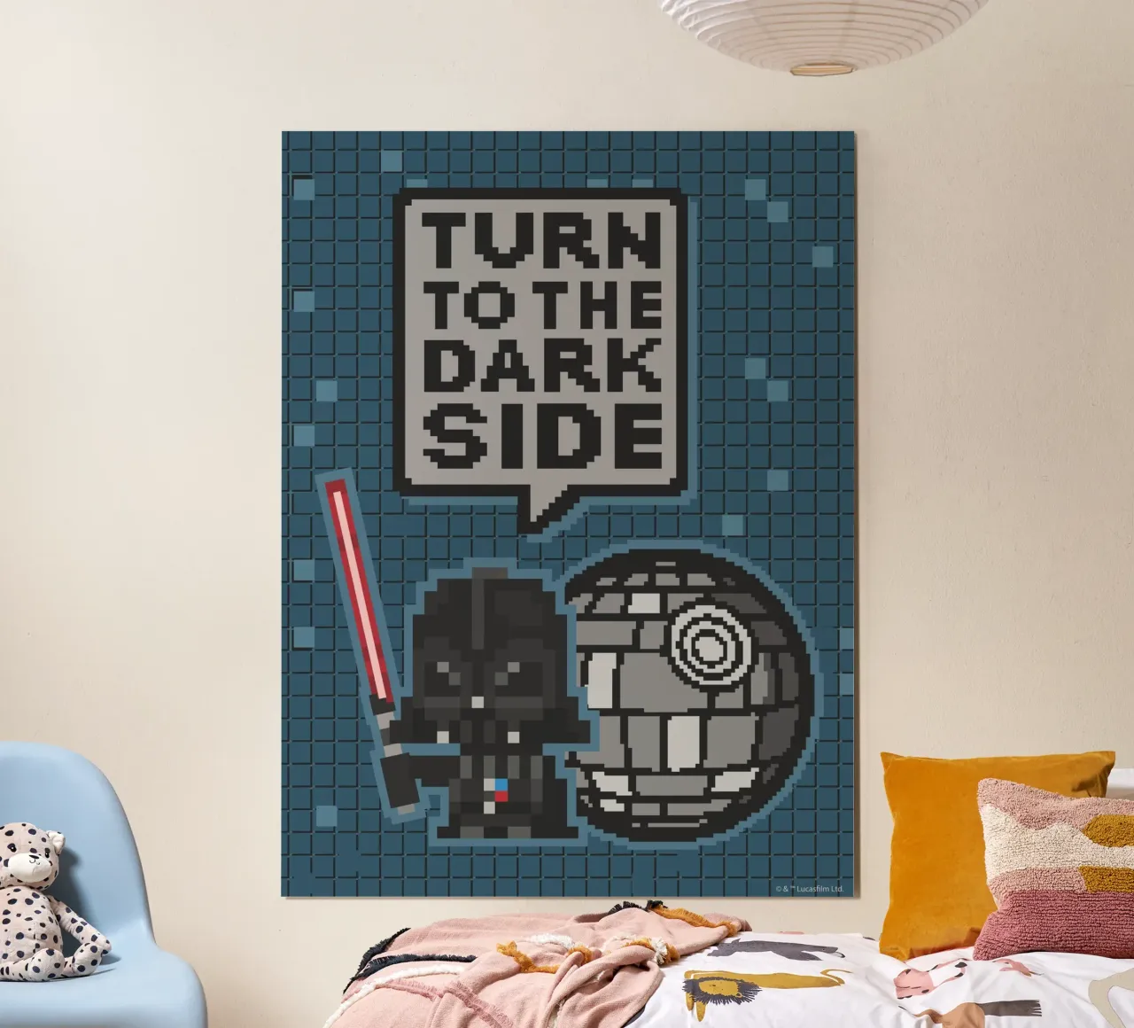TURN TO THE DARK SIDE Poster mit Aluminium Rahmen von Star Wars