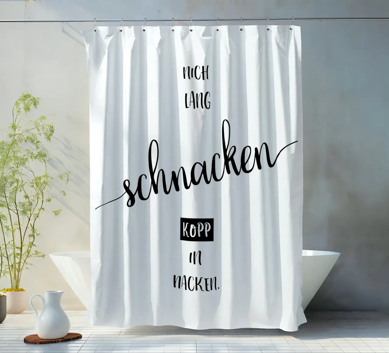 Plattdeutscher Trinkspruch tenda da doccia da Melanie Viola