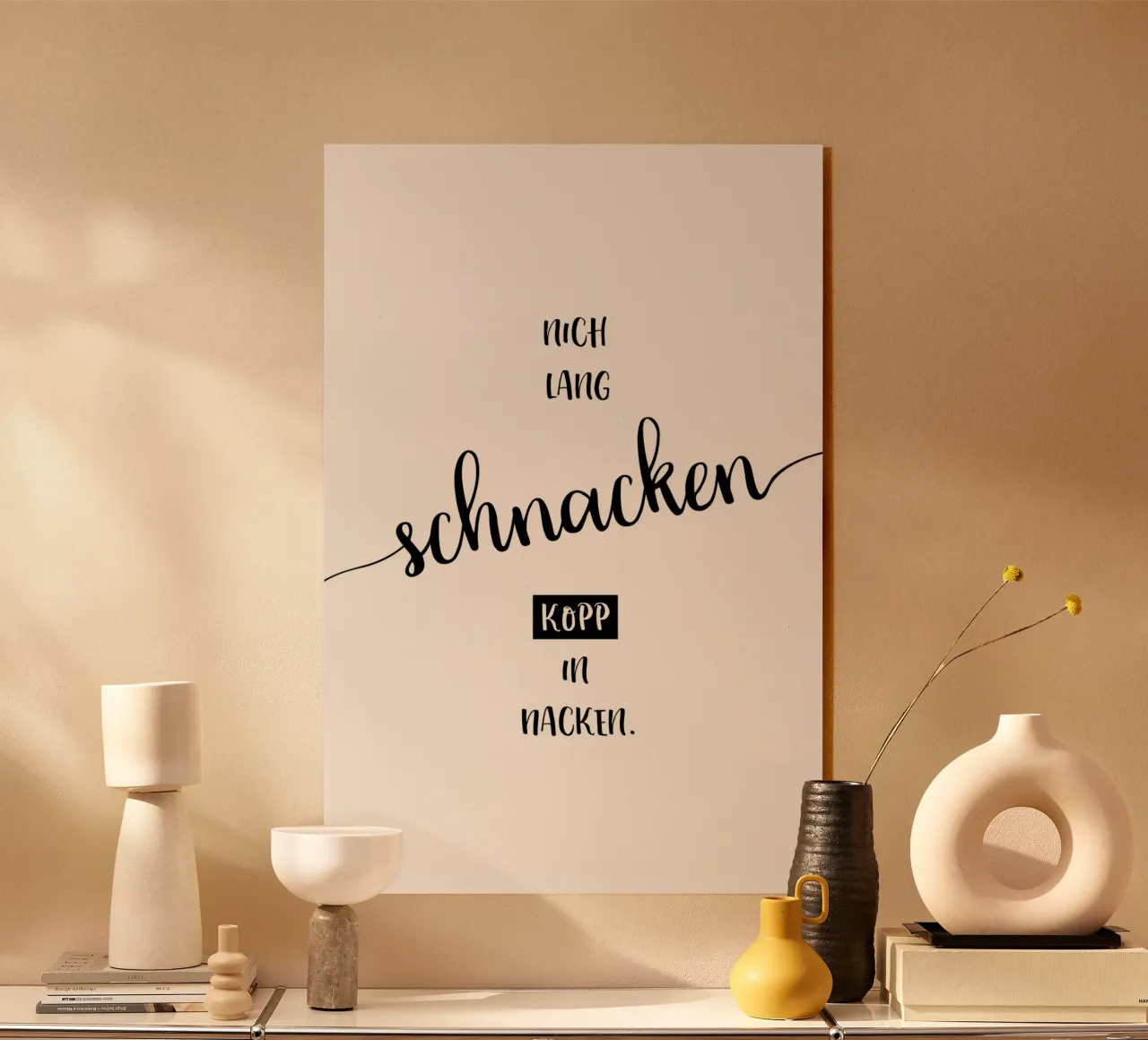Plattdeutscher Trinkspruch plexiglass da Melanie Viola