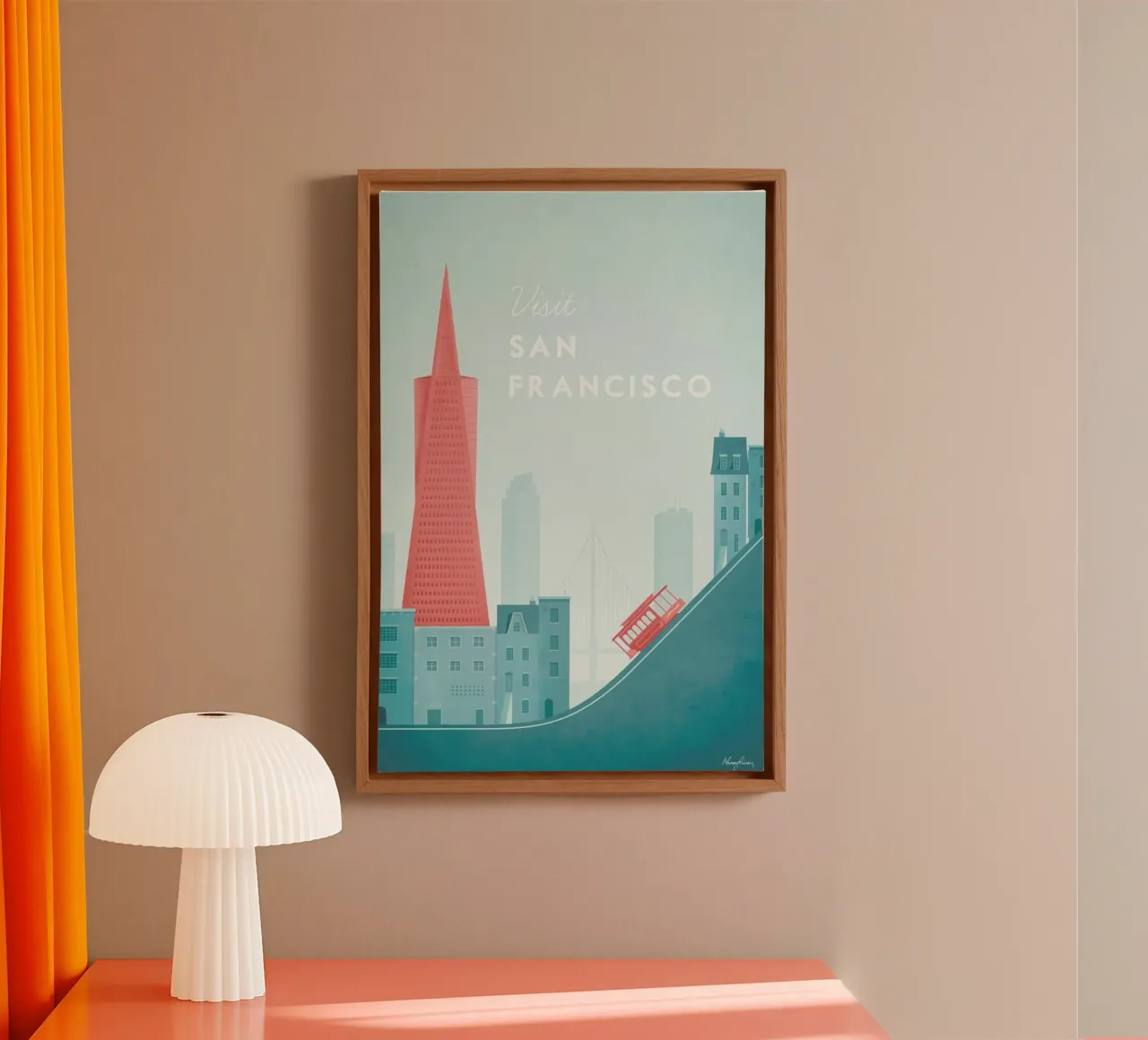 San Francisco tela con Cornice a cassetta da Henry Rivers