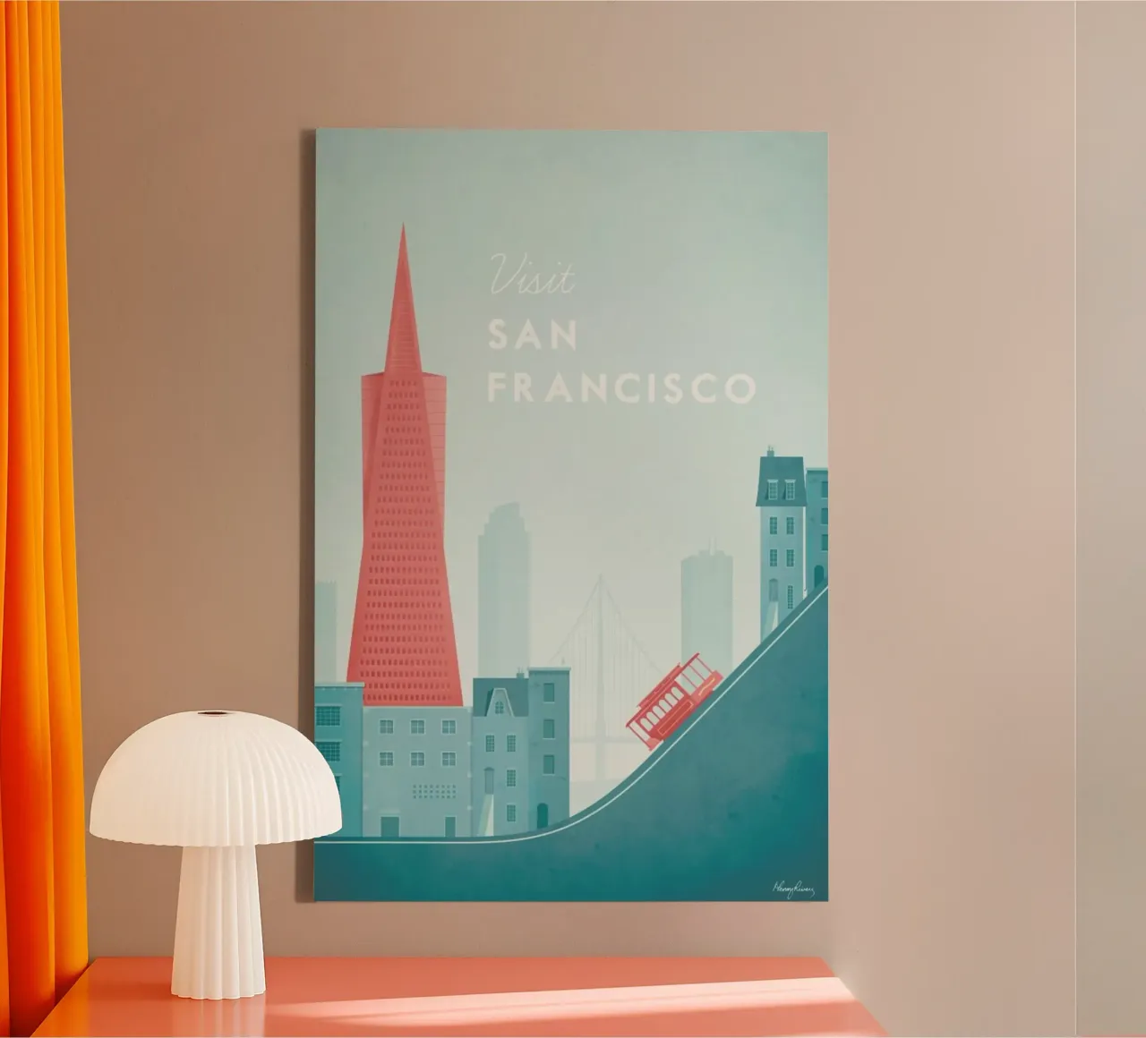 San Francisco tela con Cornice a cassetta da Henry Rivers
