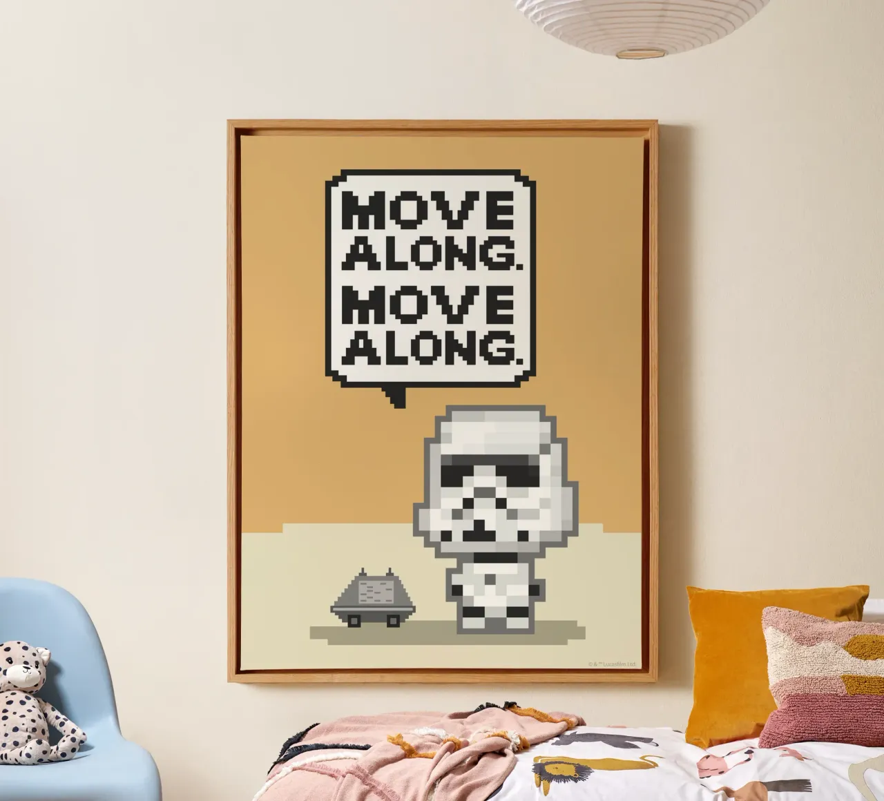 MOVE ALONG tela con Cornice a cassetta da Star Wars