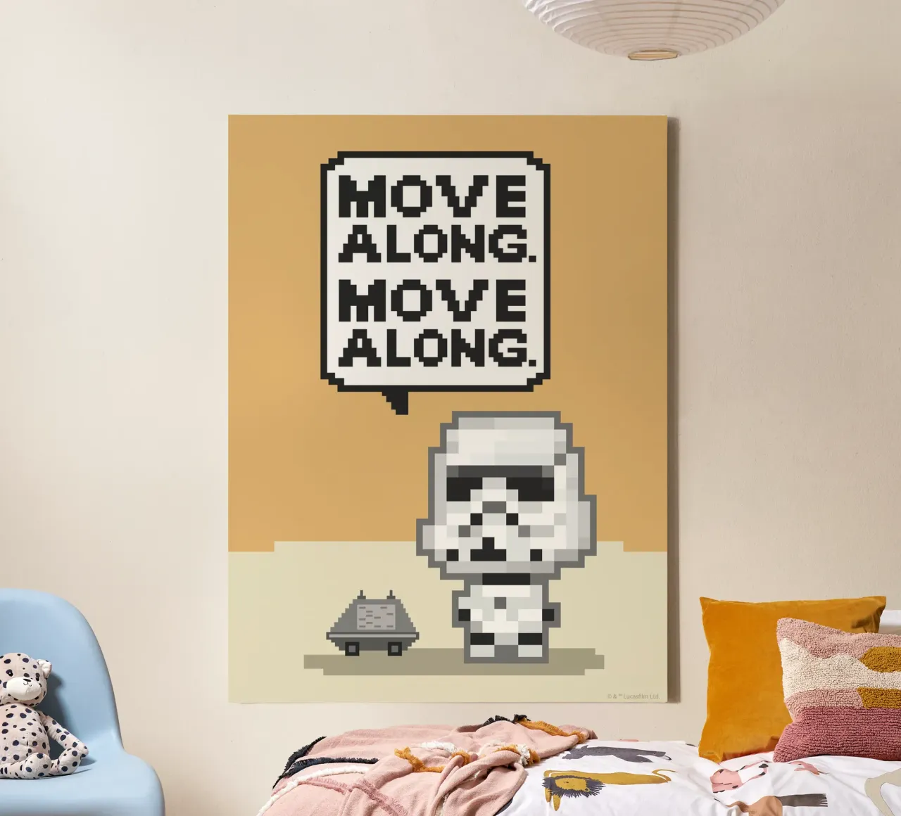 MOVE ALONG tela con Cornice a cassetta da Star Wars