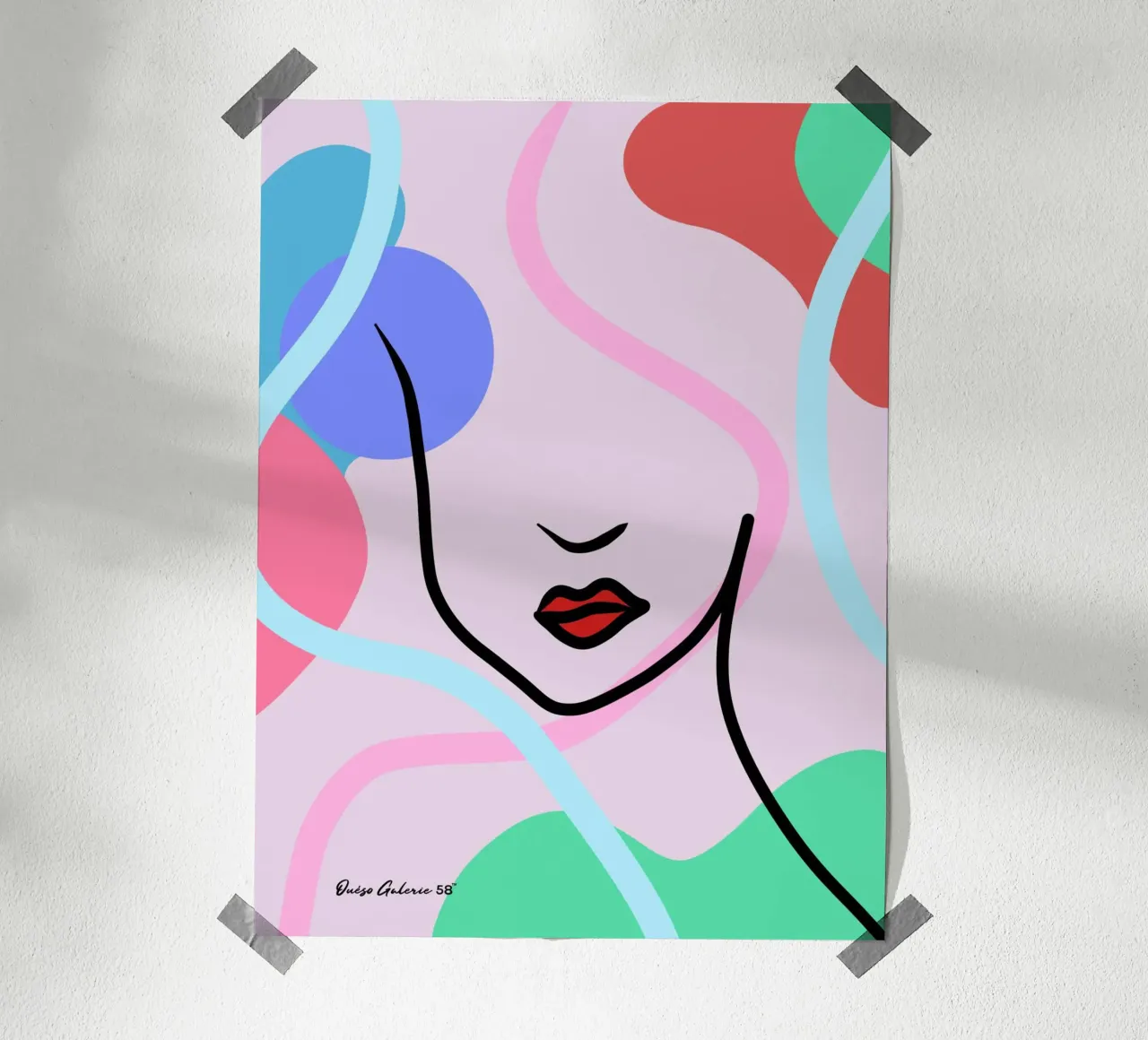 Whispered Hues poster con telaio in plastica da Mike Leymi