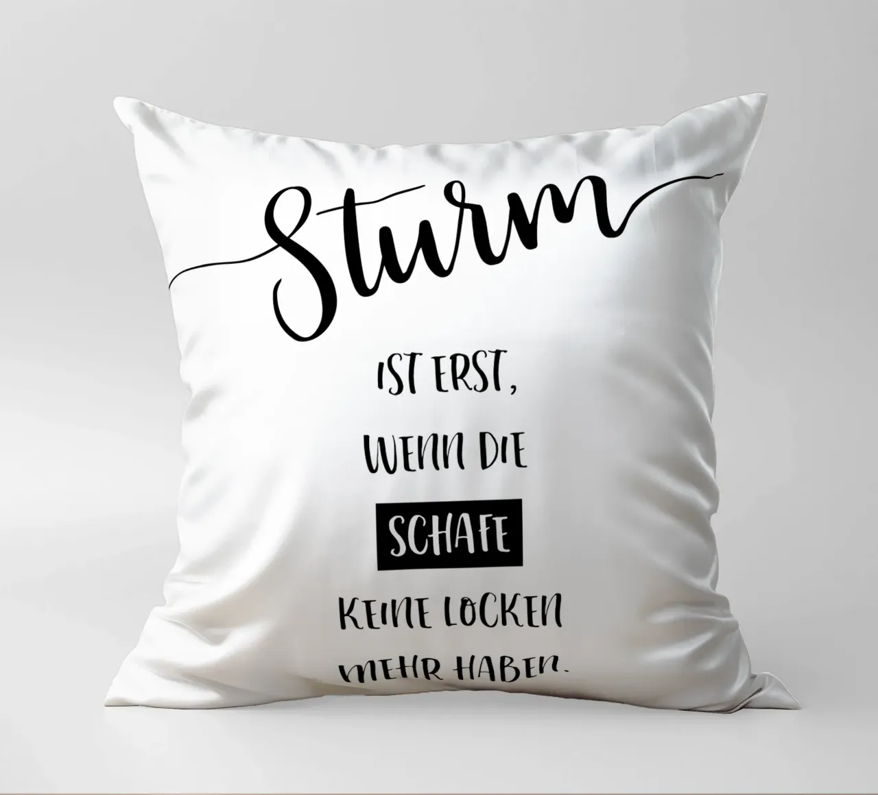 STURM = SCHAFE OHNE LOCKEN cuscino da Melanie Viola