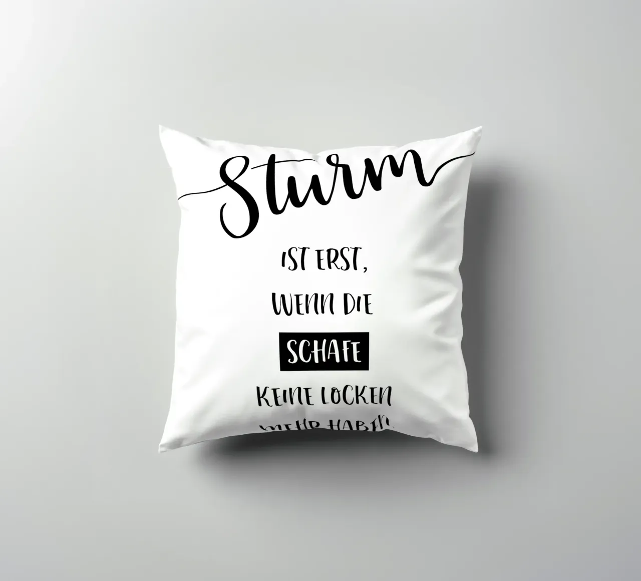 STURM = SCHAFE OHNE LOCKEN cuscino da Melanie Viola