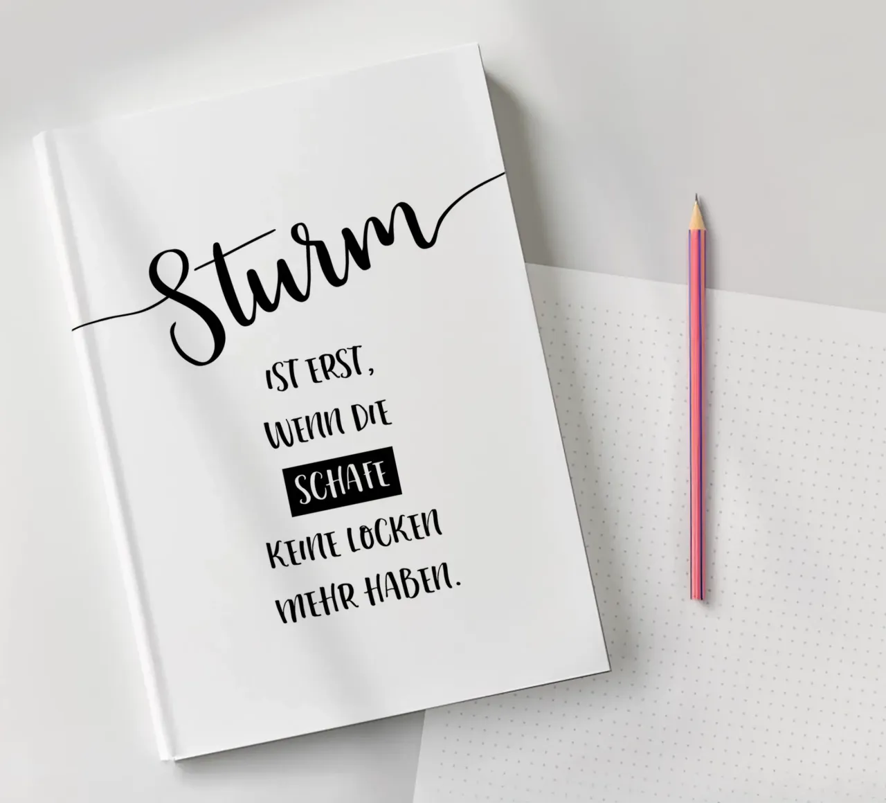 STURM = SCHAFE OHNE LOCKEN notebook by Melanie Viola