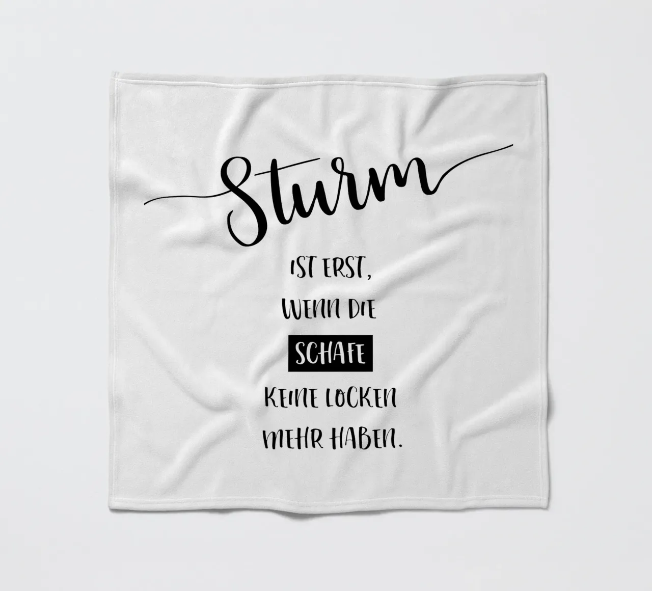 STURM = SCHAFE OHNE LOCKEN Fleecedecke von Melanie Viola