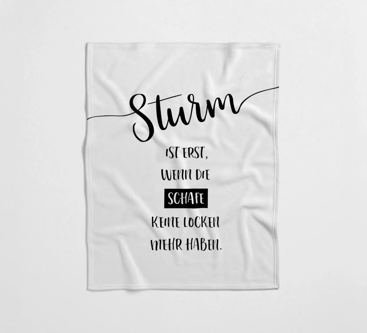 STURM = SCHAFE OHNE LOCKEN Fleecedecke von Melanie Viola