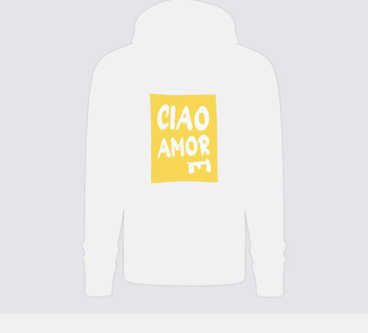 Ciao Amore felpa con cappuccio da Ohkimiko