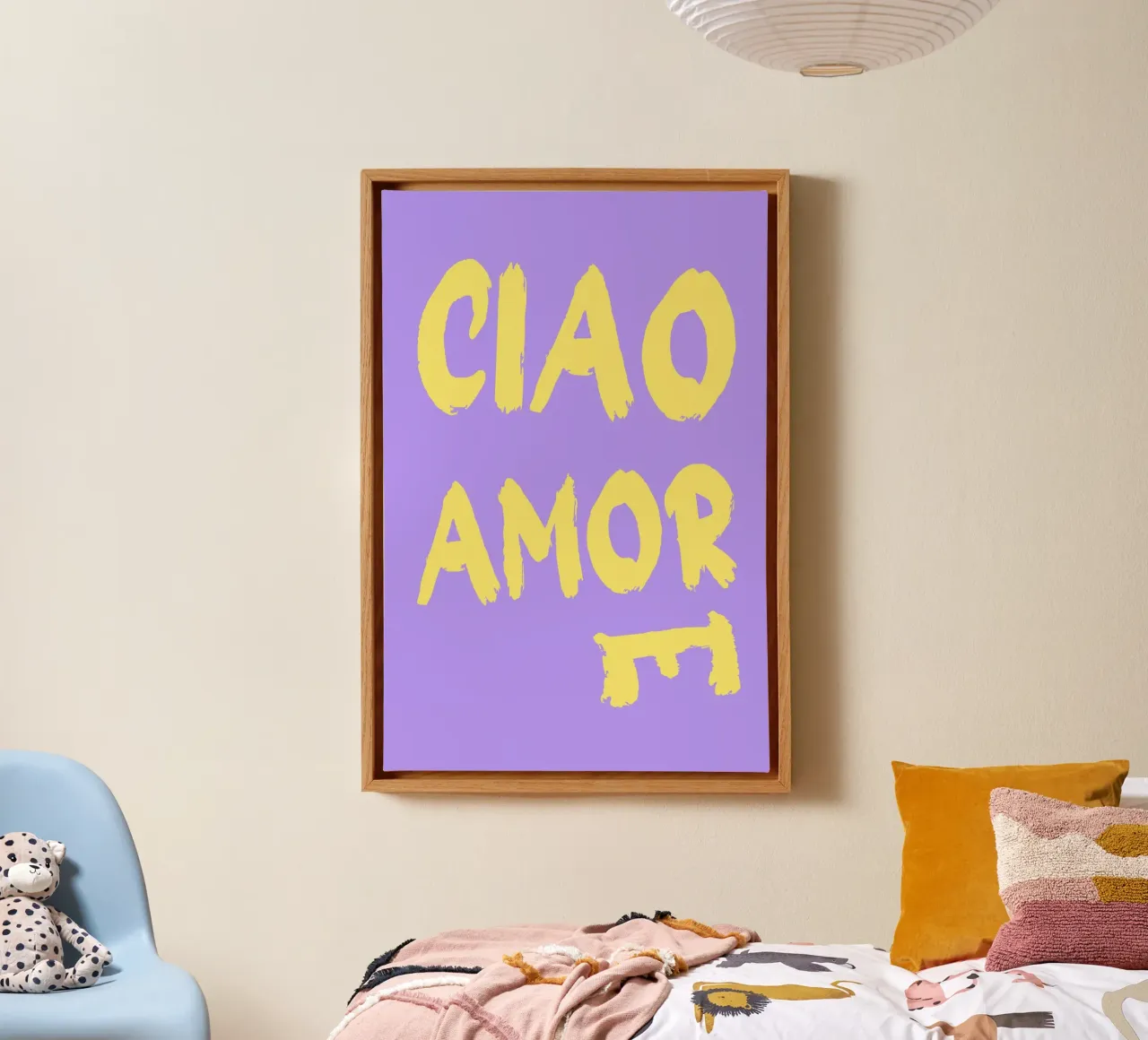 Ciao Amore tela con Cornice a cassetta da Ohkimiko