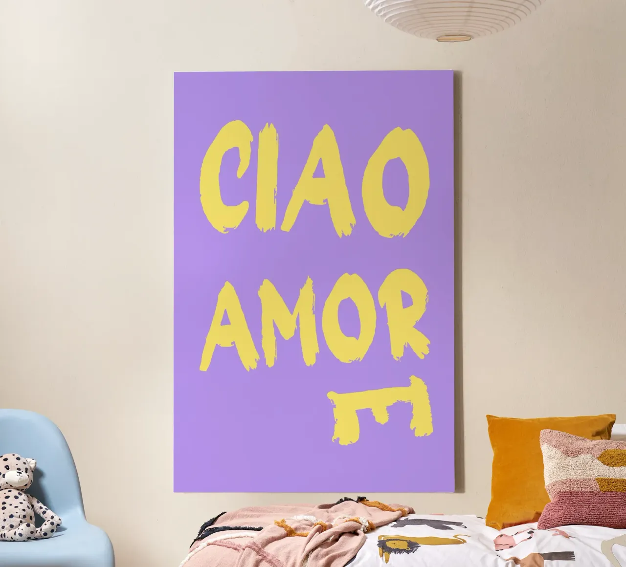Ciao Amore tela con Cornice a cassetta da Ohkimiko
