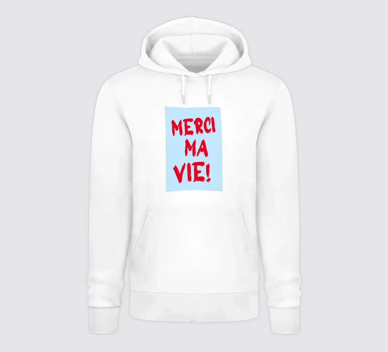 Merci ma vie felpa con cappuccio da Ohkimiko