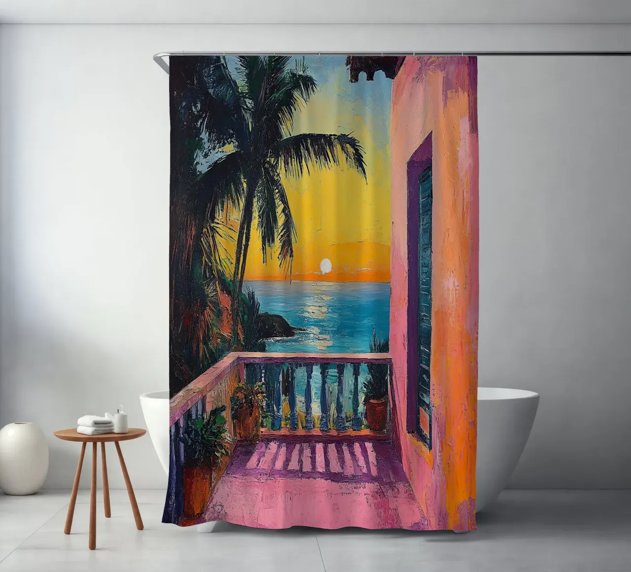 Das Tor zu lebendigen Träumen Duschvorhang von Nikis Art Studio