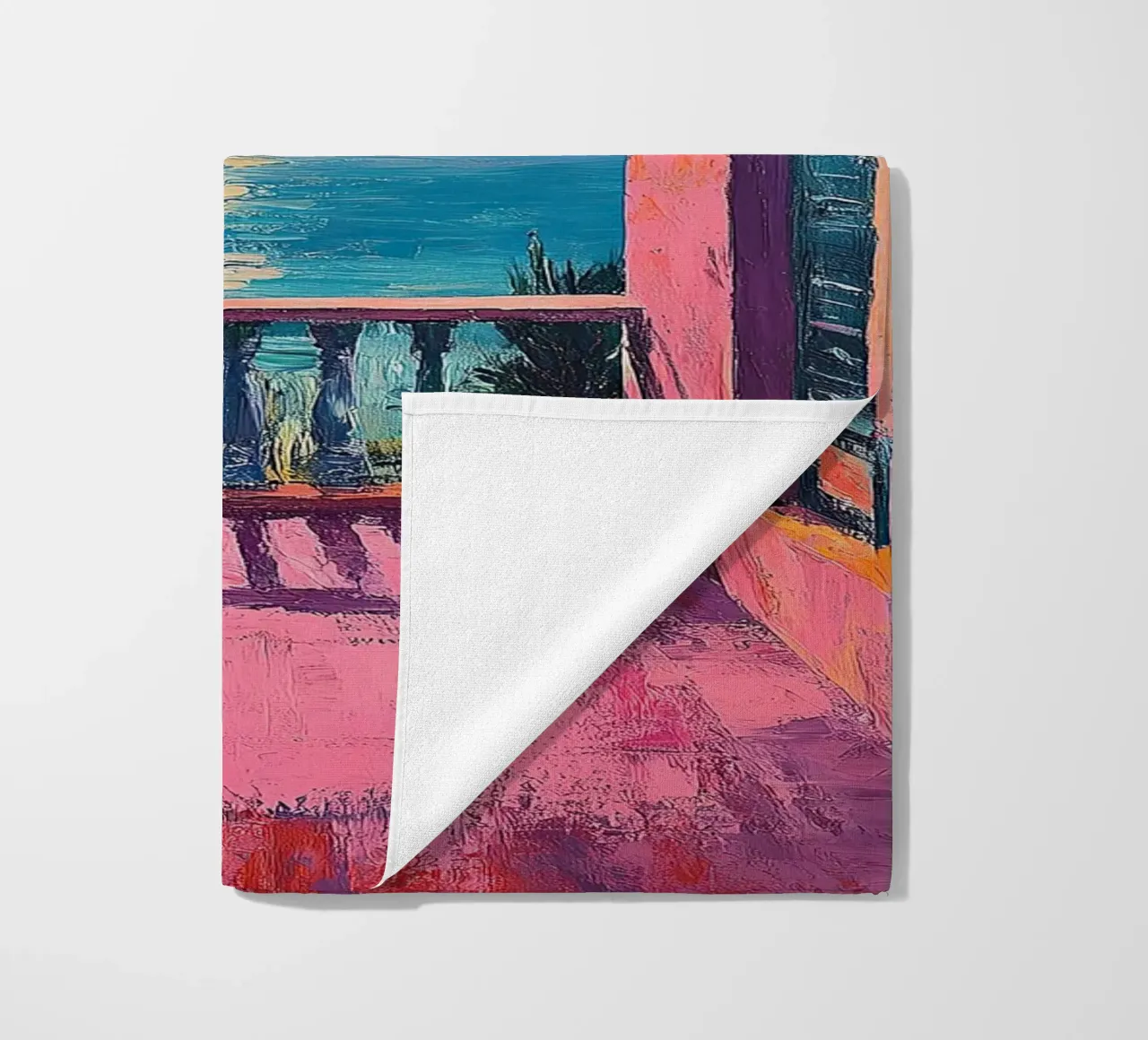 The Gateway to Vibrant Dreams beach towel by Nikis Art Studio