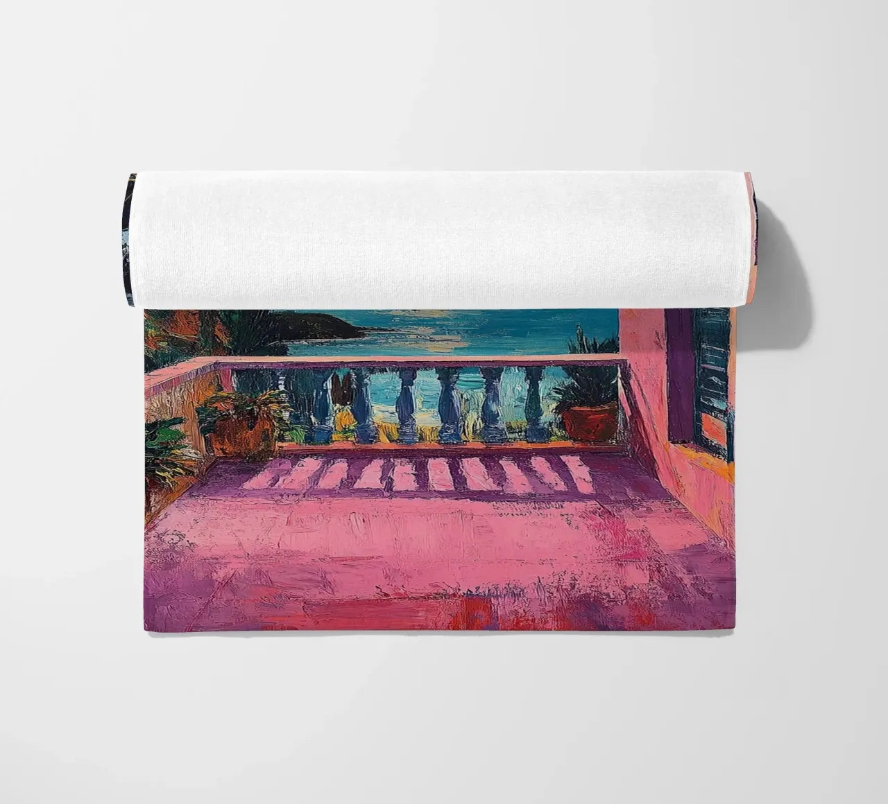 The Gateway to Vibrant Dreams beach towel by Nikis Art Studio