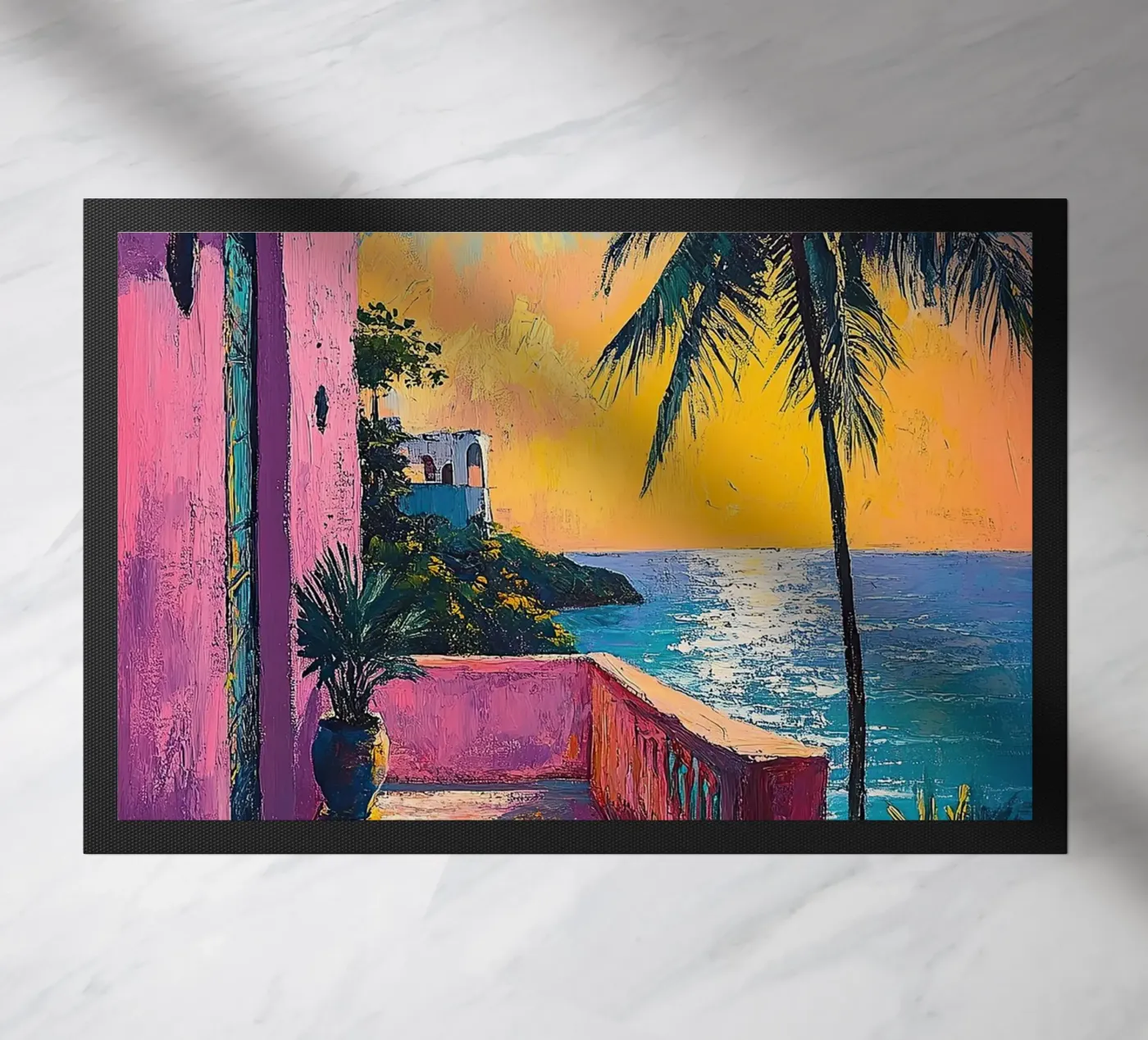 Grenzeloze horizonten deurmat van Nikis Art Studio