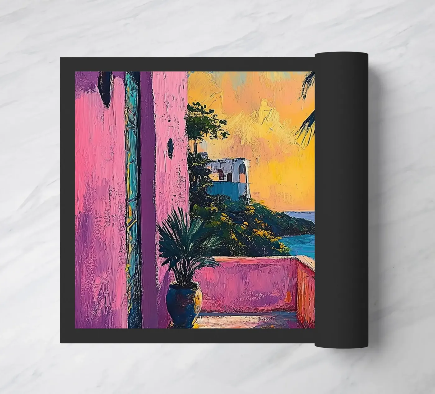 Grenzeloze horizonten deurmat van Nikis Art Studio