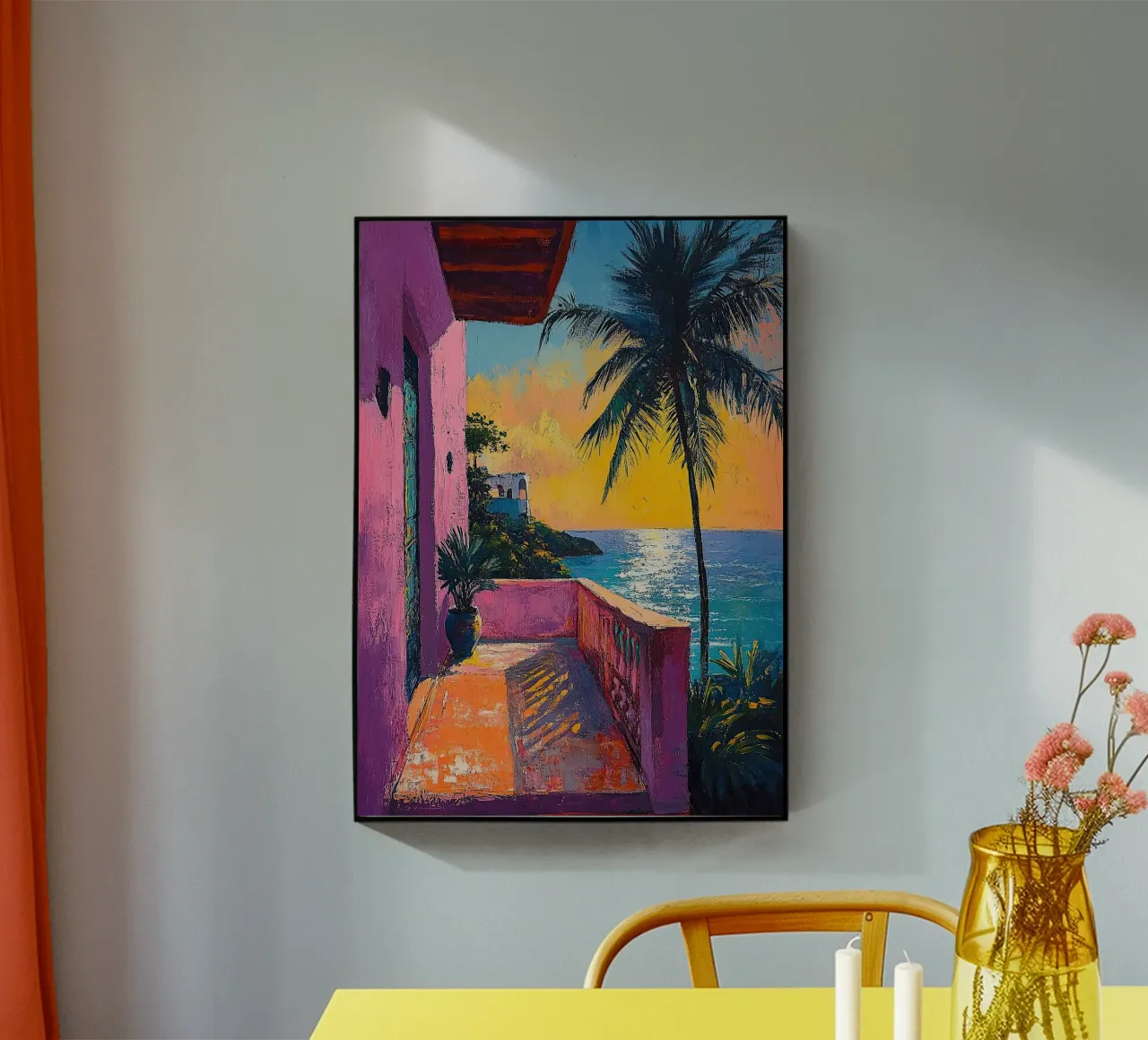 Grenzeloze horizonten acryl van Nikis Art Studio