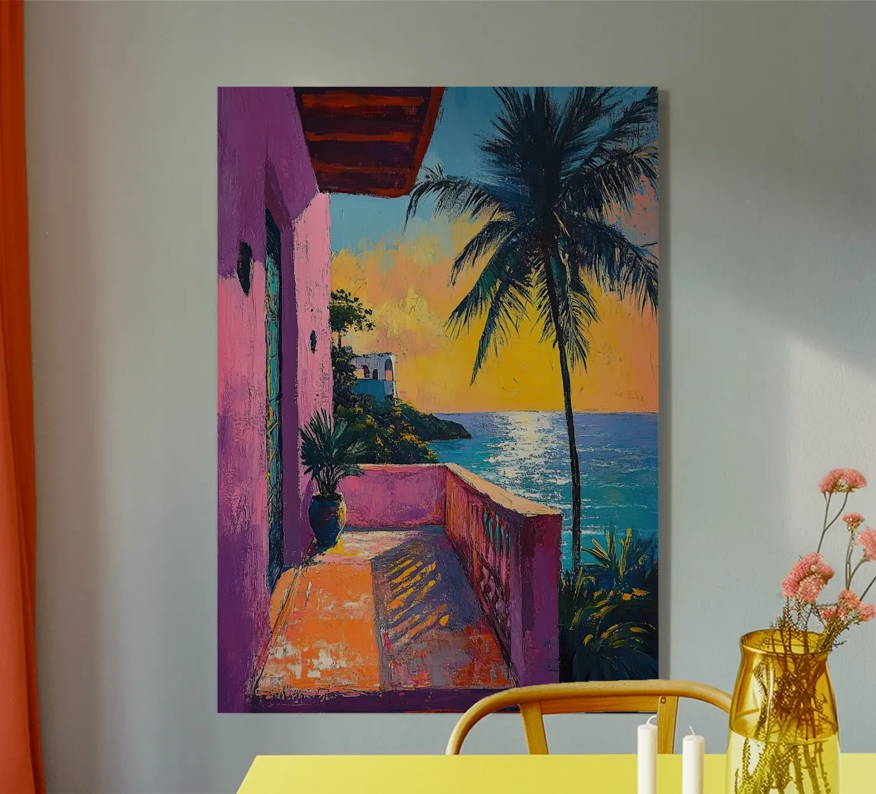 Grenzeloze horizonten acryl van Nikis Art Studio