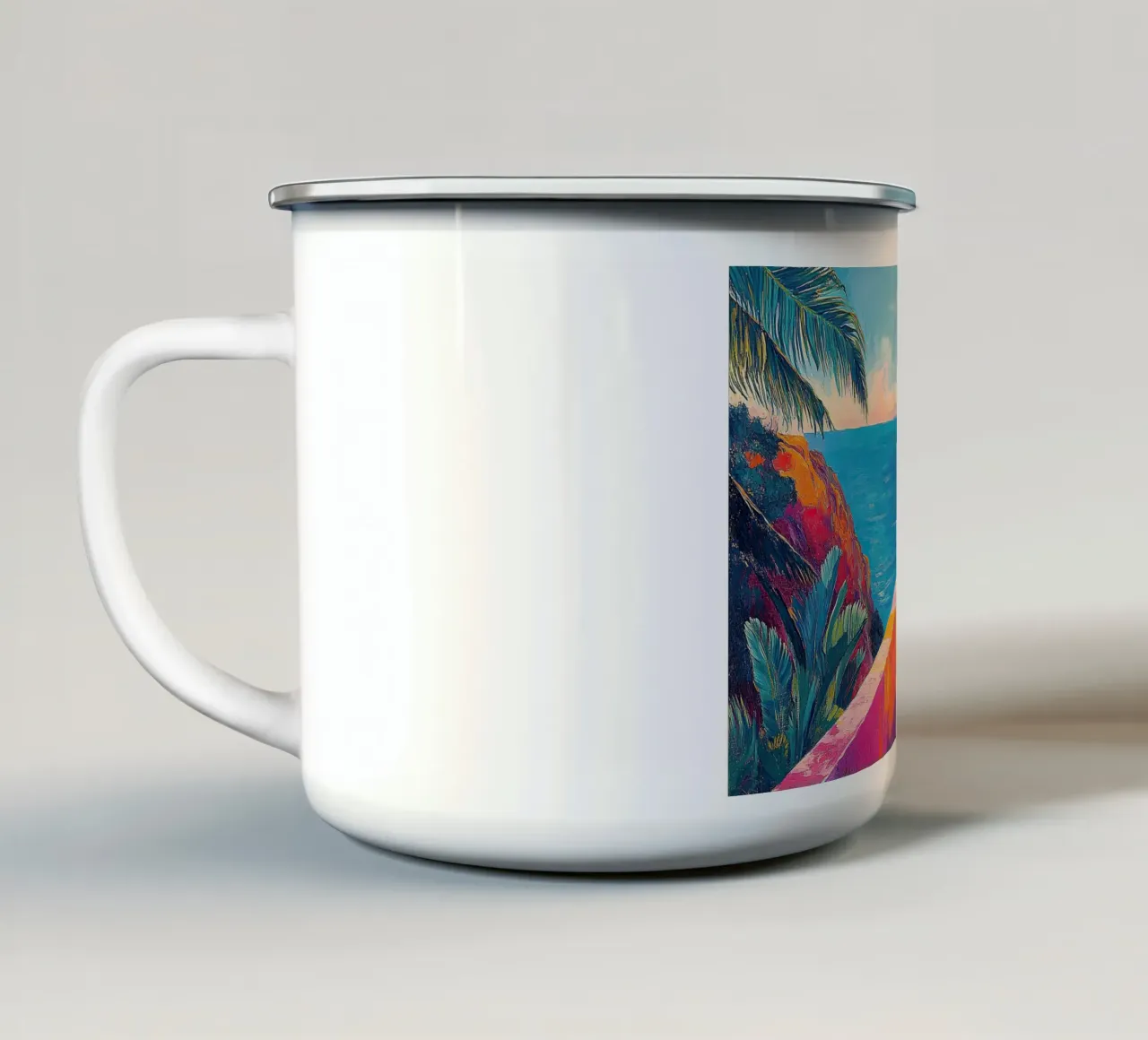 Colors of the Coast tazza in smalto da Nikis Art Studio