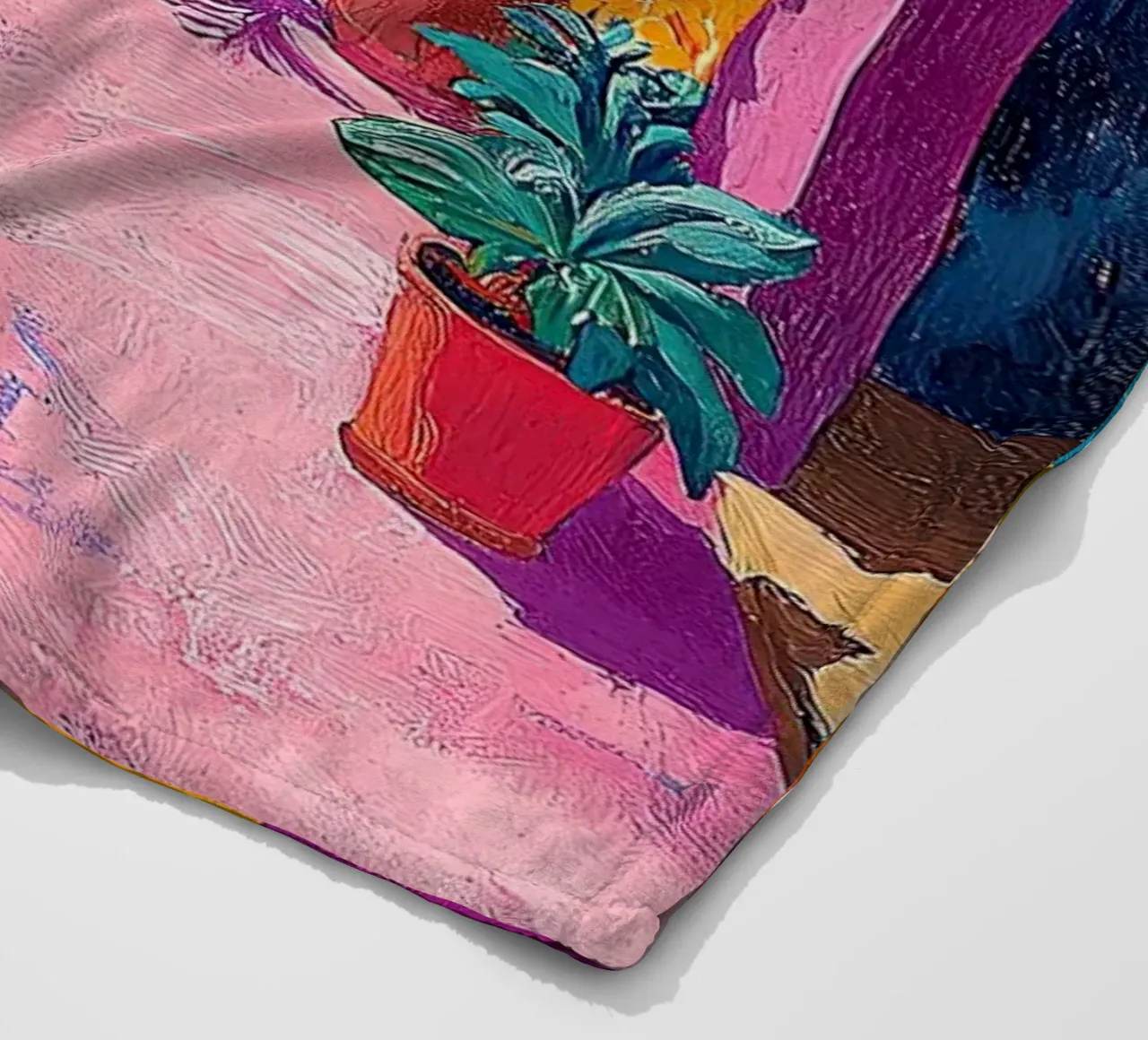 Colors of the Coast fleece blanket by Nikis Art Studio