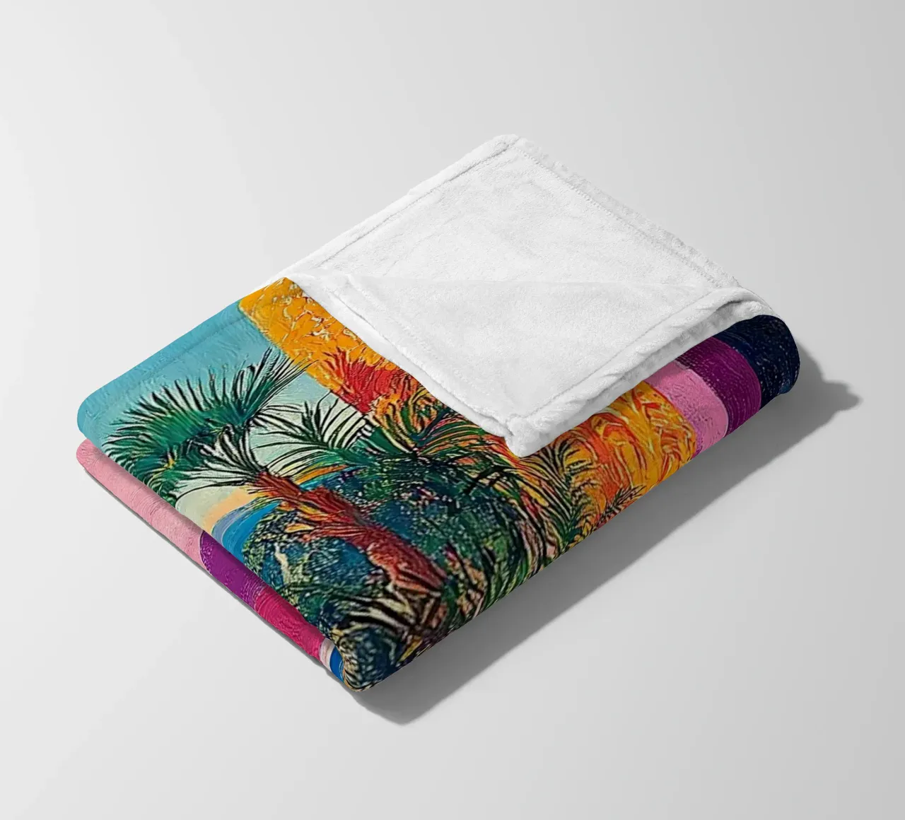 Colors of the Coast fleece blanket by Nikis Art Studio