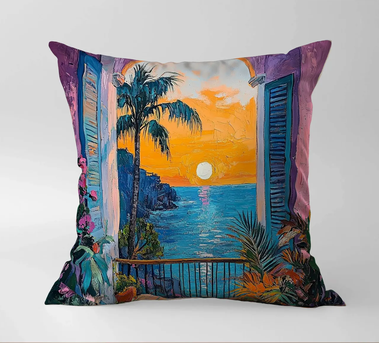 Whisper of the Waves decorative cushion by Nikis Art Studio
