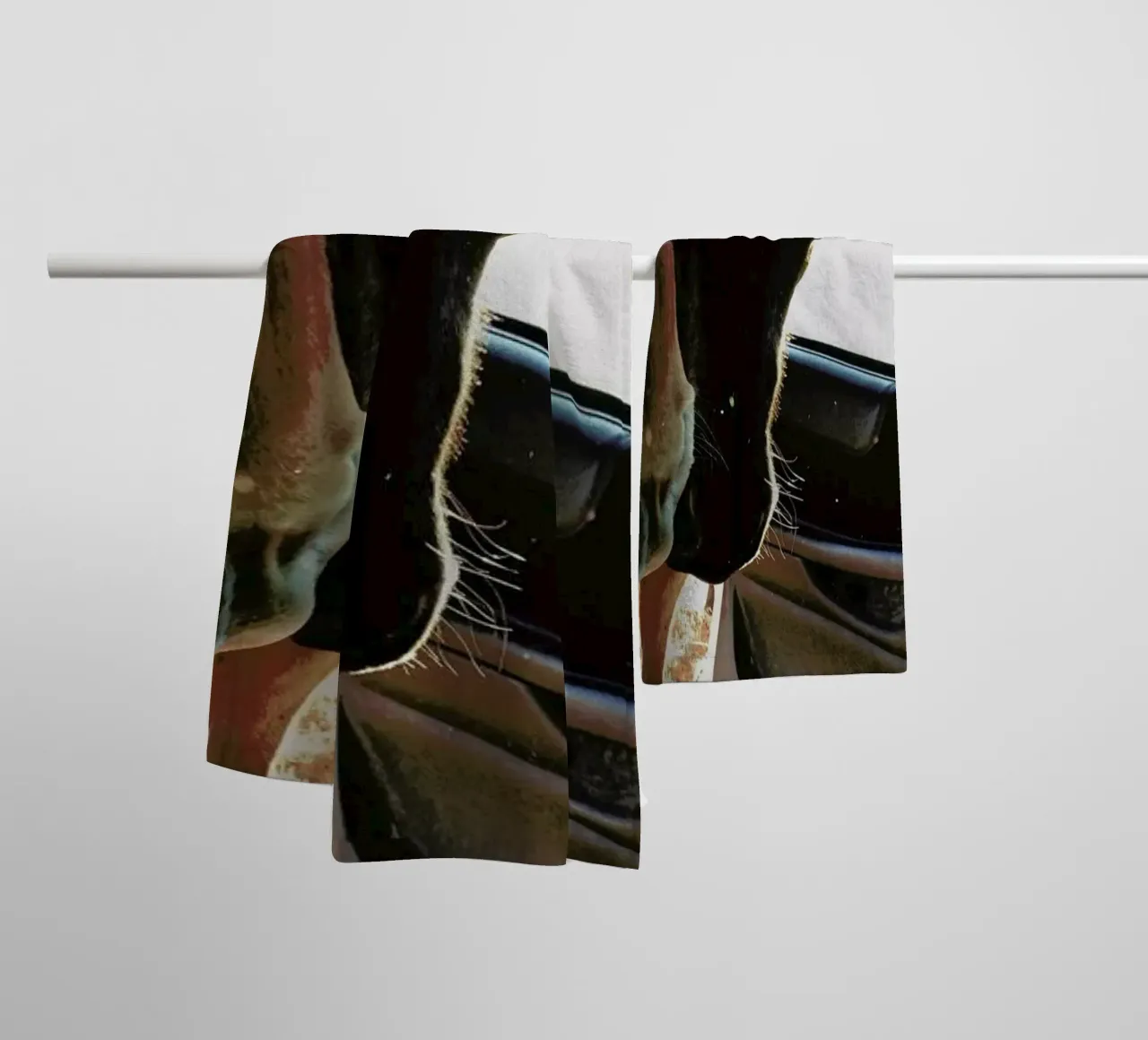 Car Horses towel by Kevin Russ