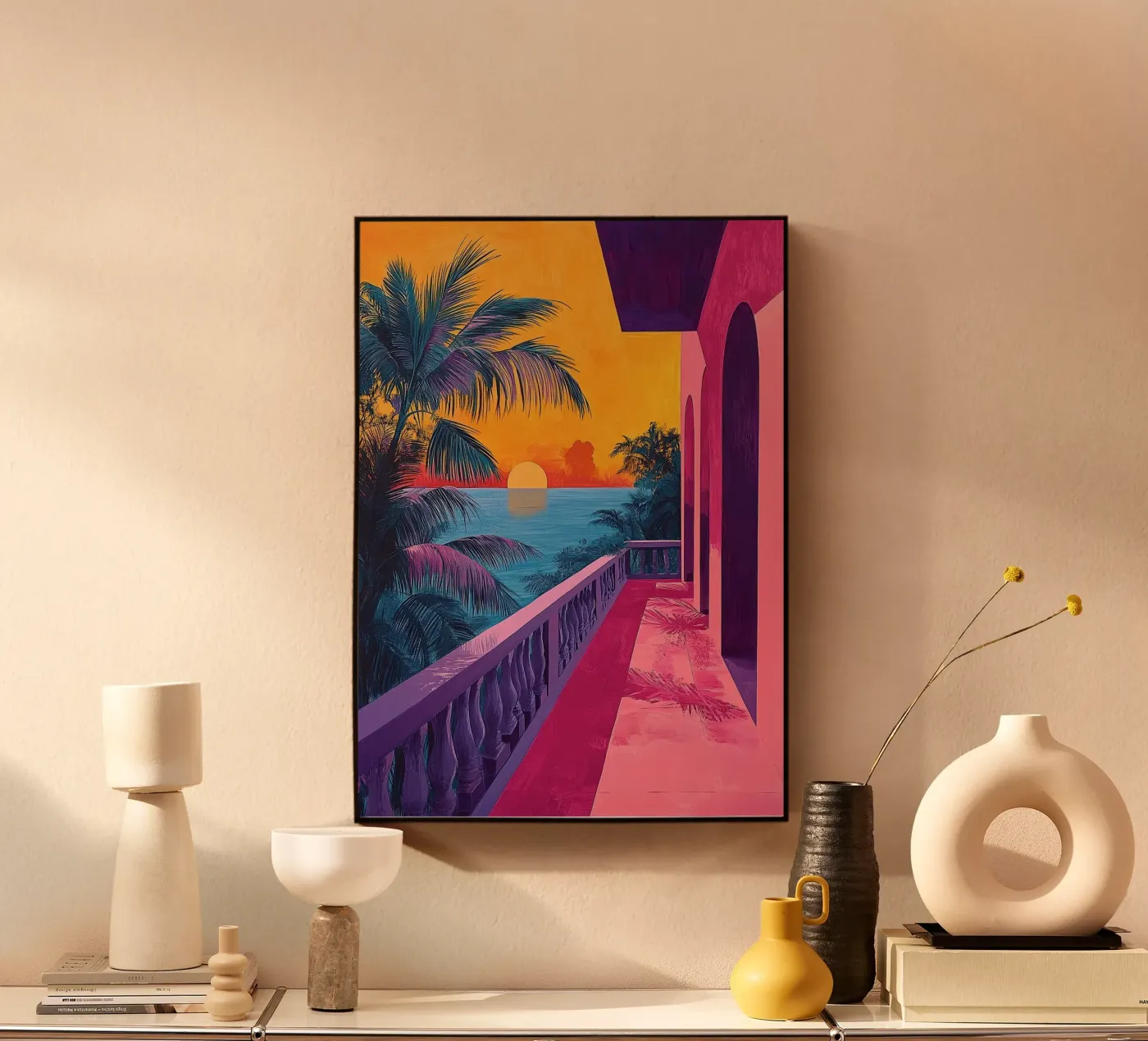 Sunlit Panorama Acryl-Glas von Nikis Art Studio