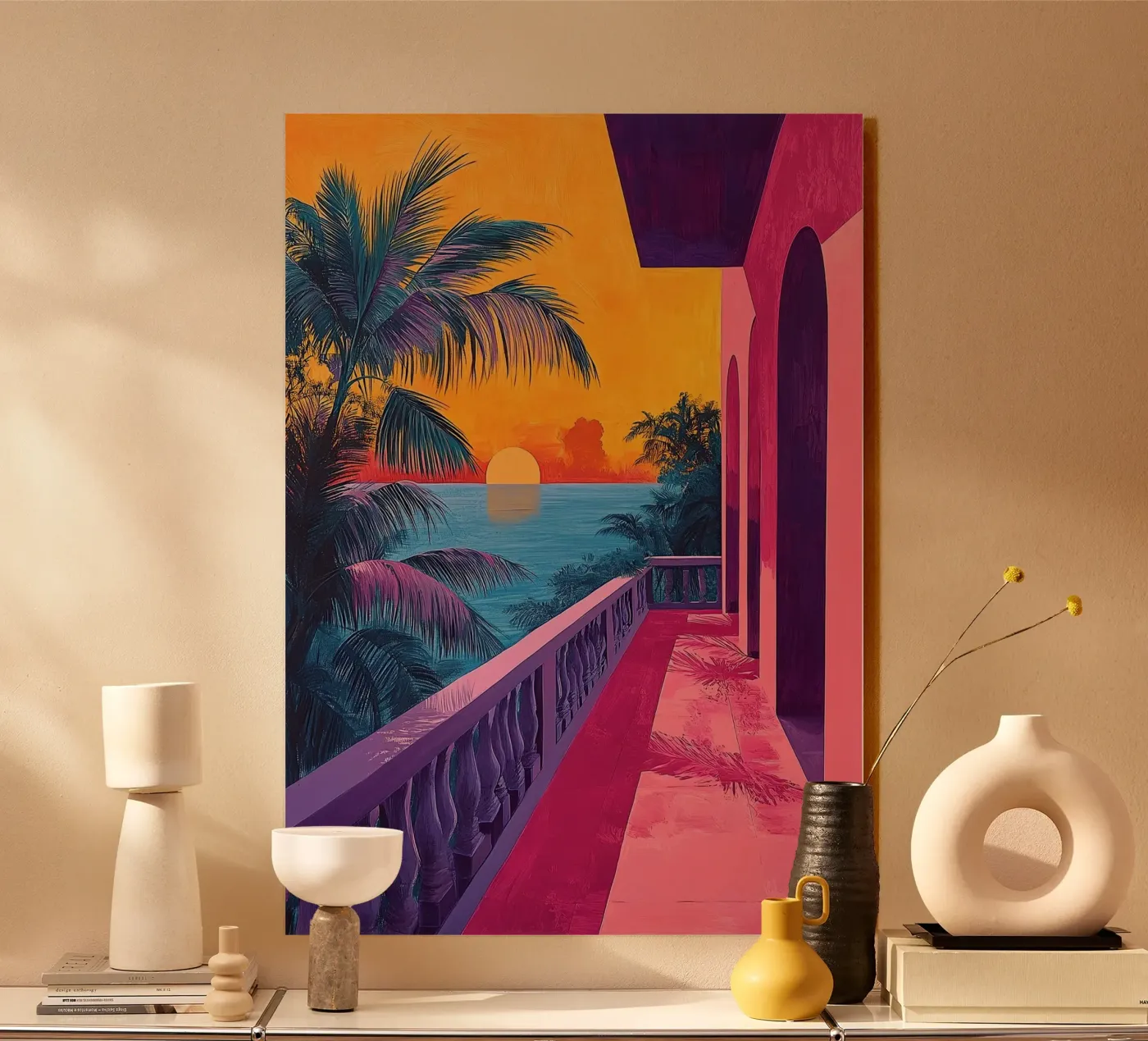 Sunlit Panorama Acryl-Glas von Nikis Art Studio