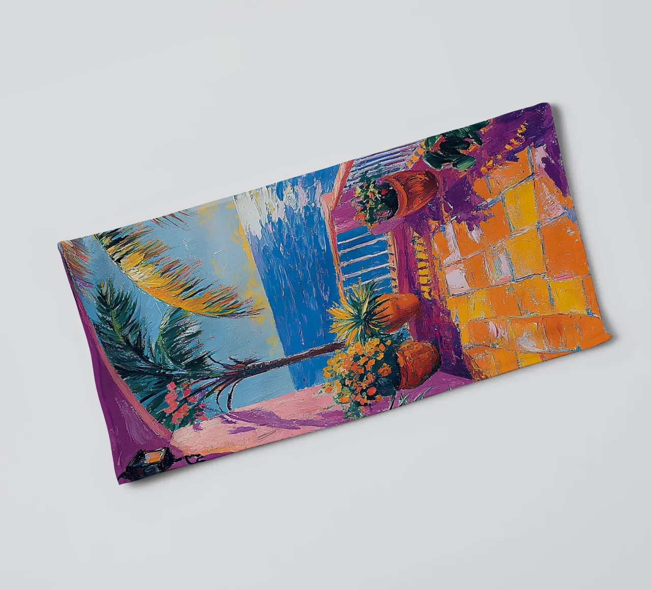 Breeze and Brushstrokes asciugamano da bagno da Nikis Art Studio