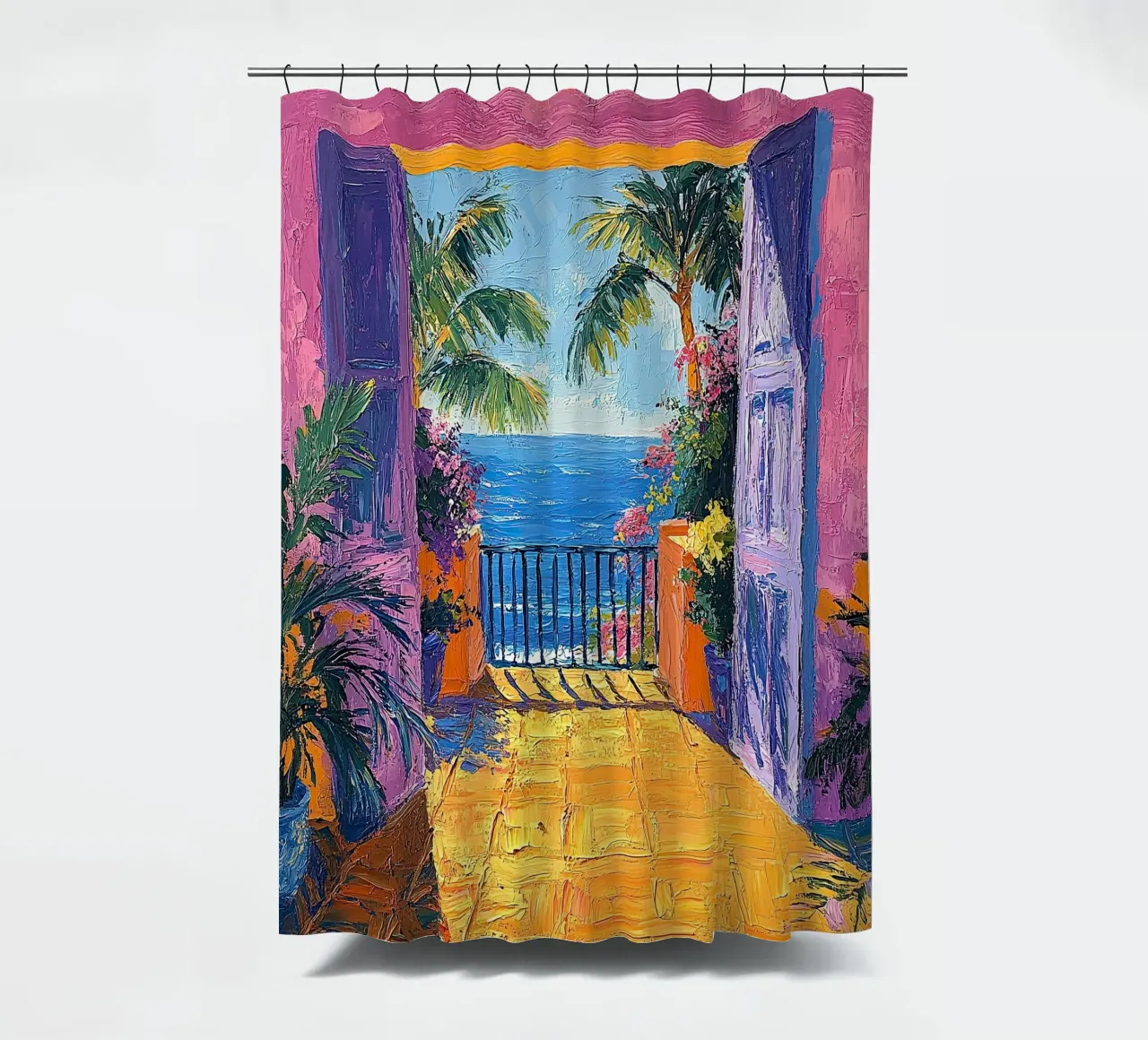 Open Spaces Painted Bright tenda da doccia da Nikis Art Studio