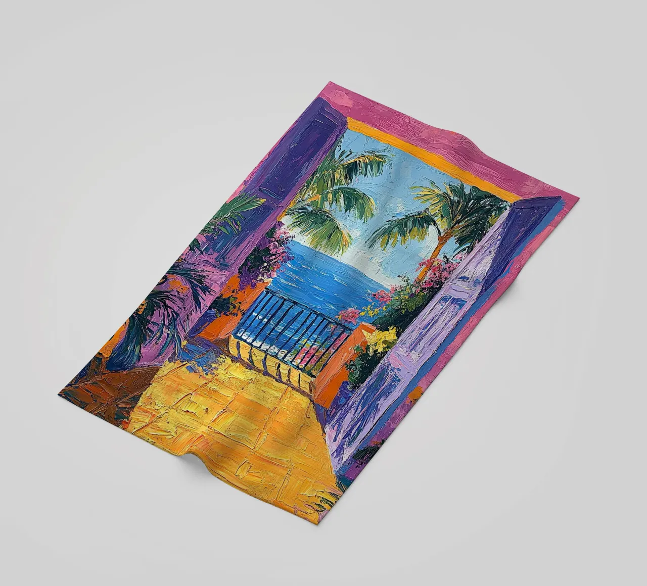 Open Spaces Painted Bright telo mare da Nikis Art Studio