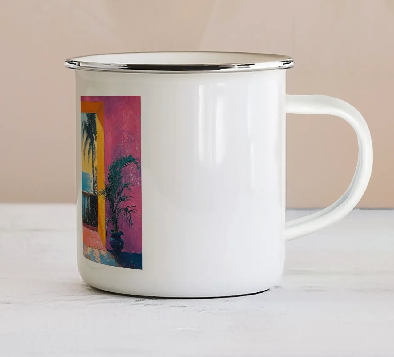 Bold Views of Beauty tazza in smalto da Nikis Art Studio