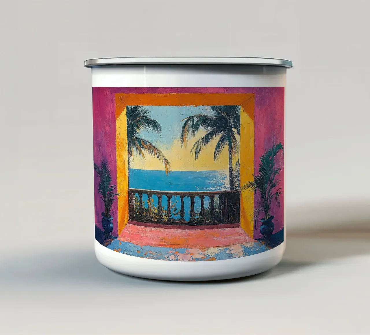 Bold Views of Beauty tazza in smalto da Nikis Art Studio