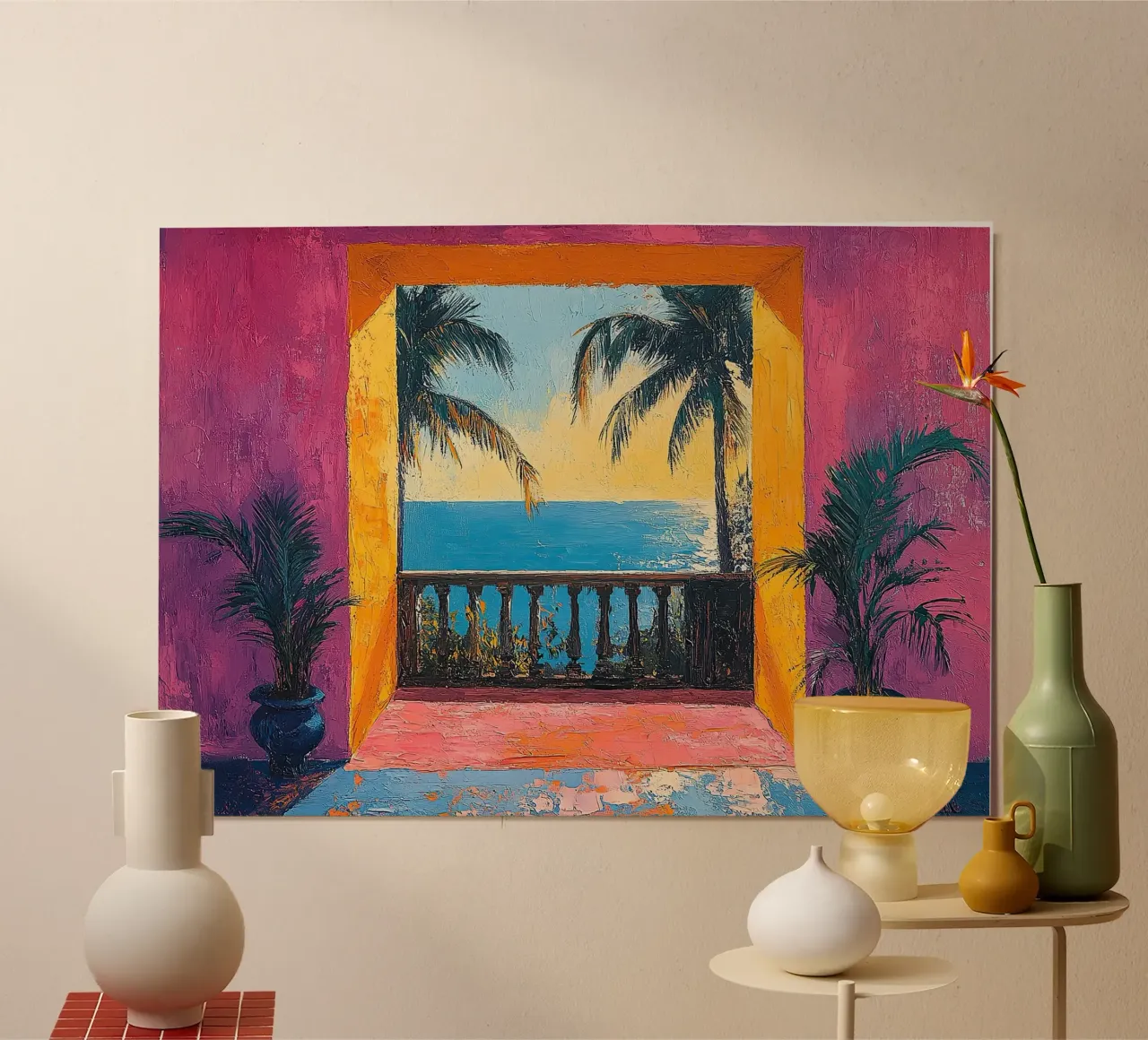 Bold Views of Beauty poster con telaio in alluminio da Nikis Art Studio