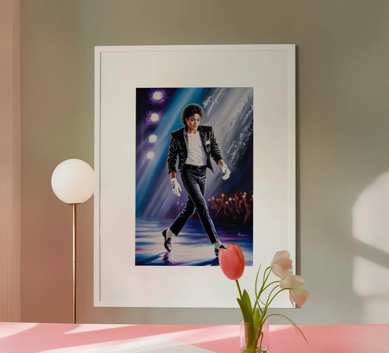 Michael Jackson Tribute At, poster da parete dell'iconico re del pop poster con telaio in alluminio da AlbertKlee