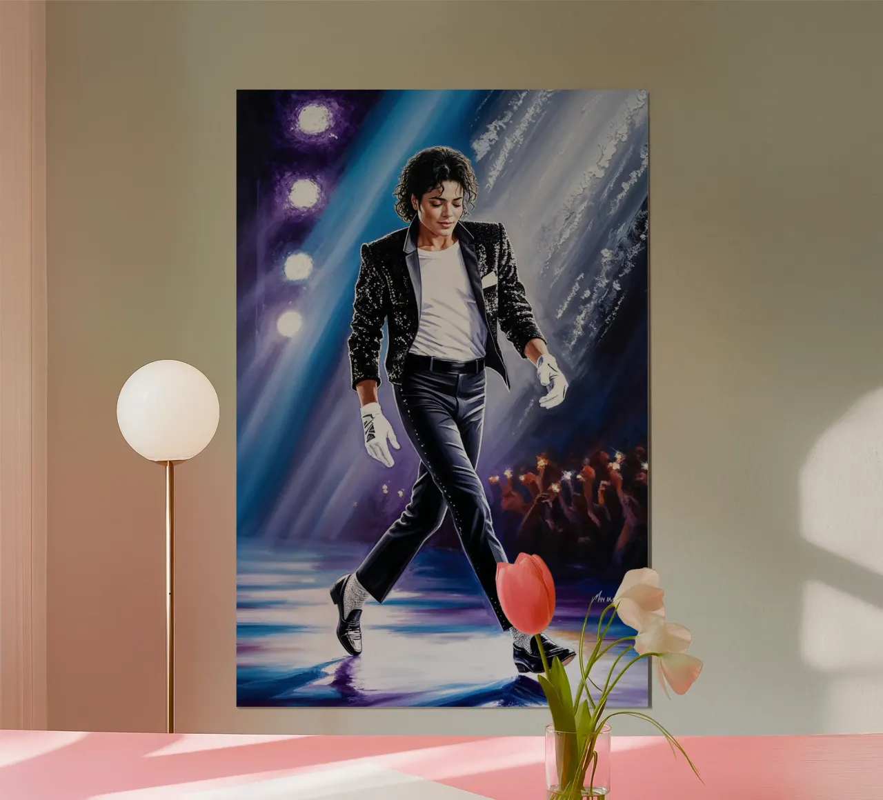 Michael Jackson Tribute At, poster da parete dell'iconico re del pop poster con telaio in alluminio da AlbertKlee