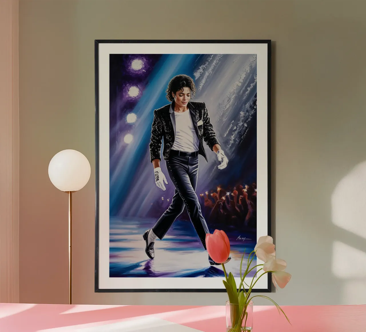 Michael Jackson Tribute At, poster da parete dell'iconico re del pop poster con telaio in alluminio da AlbertKlee
