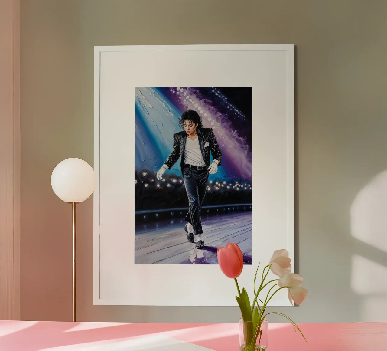 Michael Jackson Canvas Kunst, Legendärer König des Pop Dekoration Poster von AlbertKlee