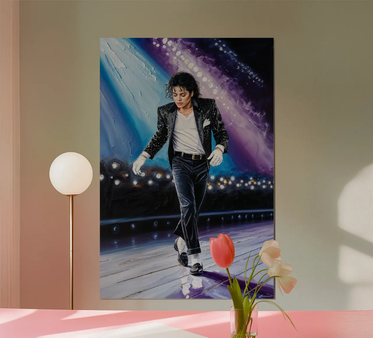 Michael Jackson Canvas Kunst, Legendärer König des Pop Dekoration Poster von AlbertKlee