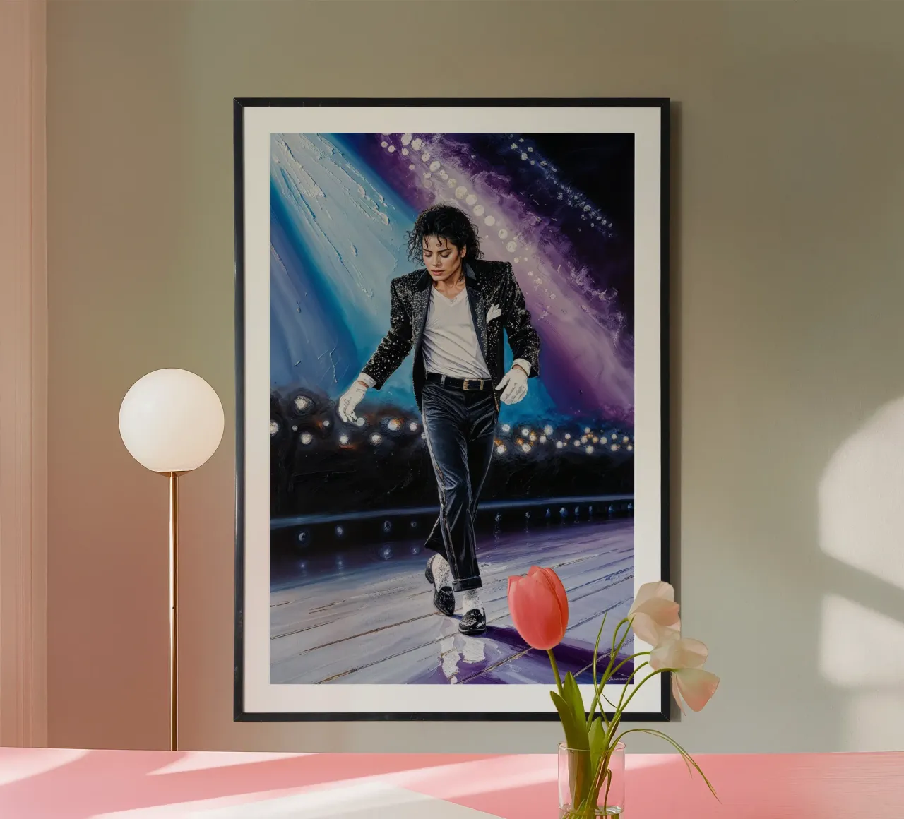 Michael Jackson Canvas Kunst, Legendärer König des Pop Dekoration Poster von AlbertKlee