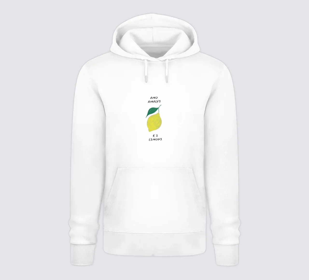 Amo amalfi e i limoni felpa con cappuccio da Ohkimiko