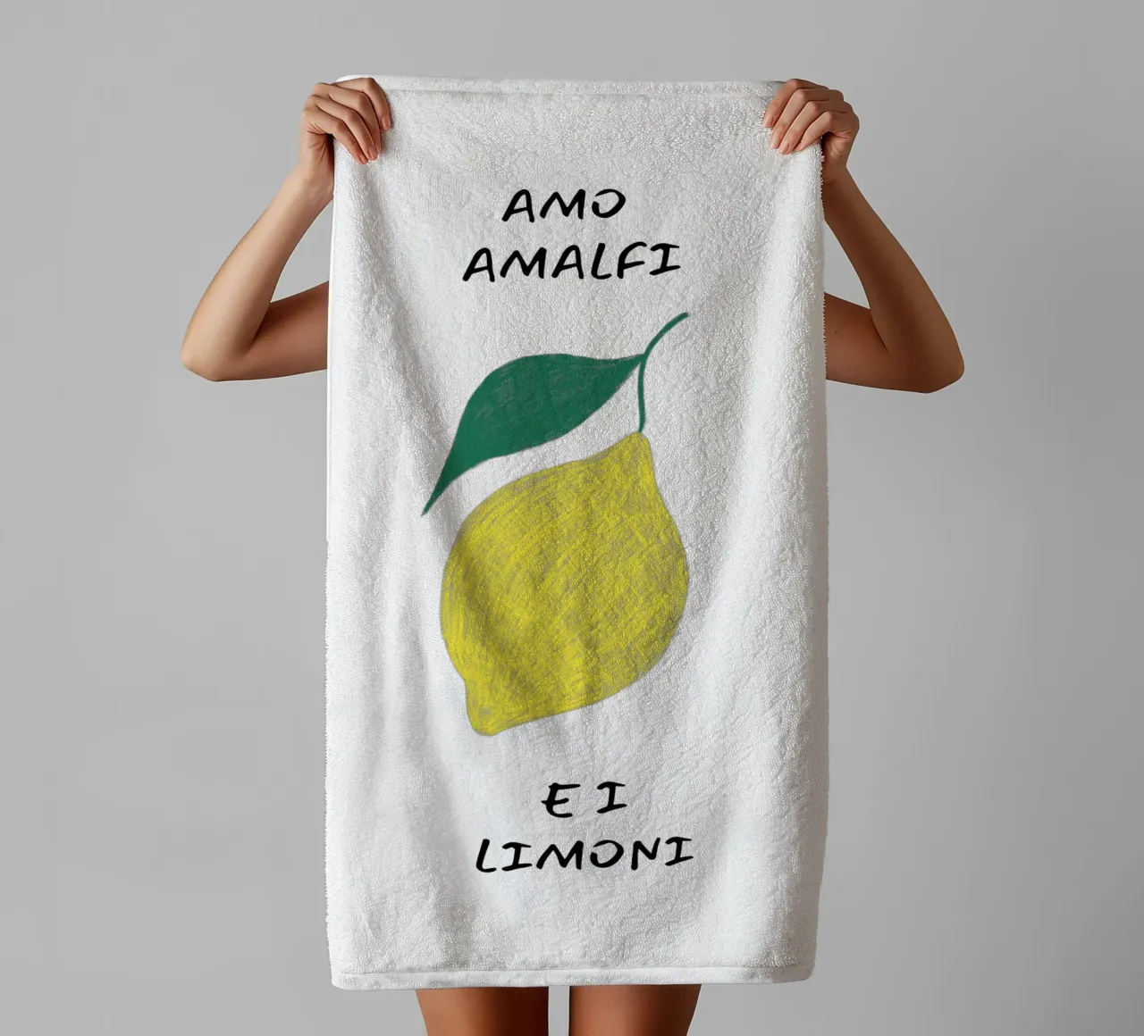 Amo amalfi e i limoni asciugamano da bagno da Ohkimiko