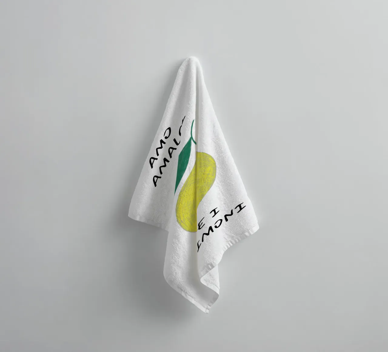 Amo amalfi e i limoni asciugamano da bagno da Ohkimiko