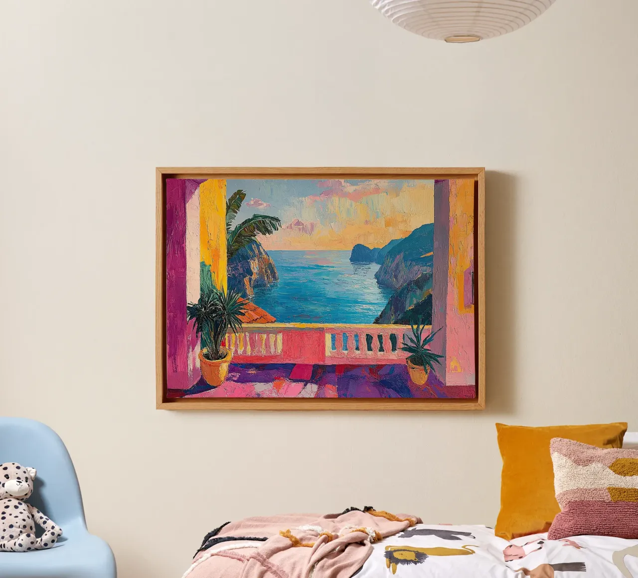 Beyond the Horizon tela con Cornice a cassetta da Nikis Art Studio