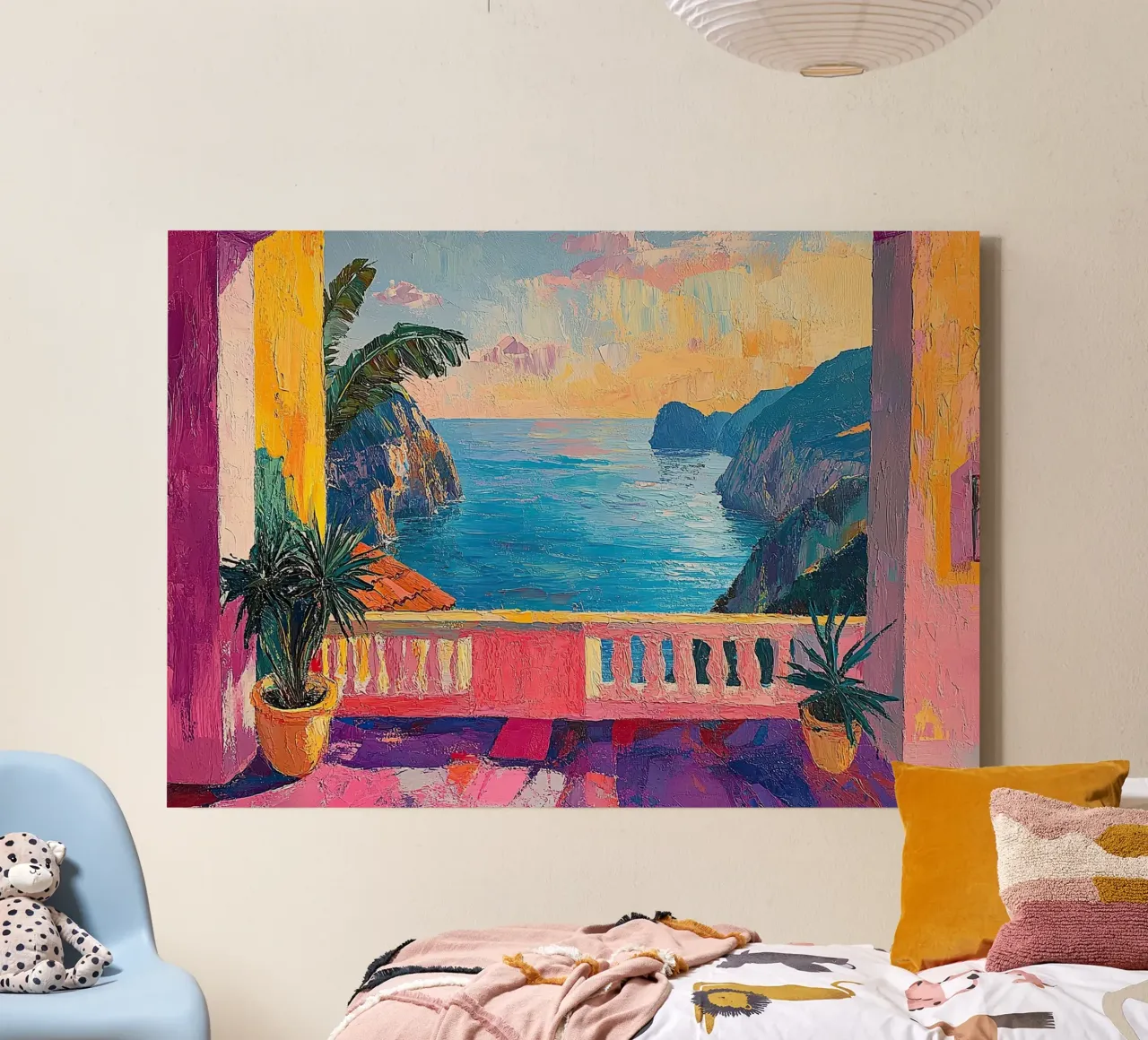 Beyond the Horizon tela con Cornice a cassetta da Nikis Art Studio